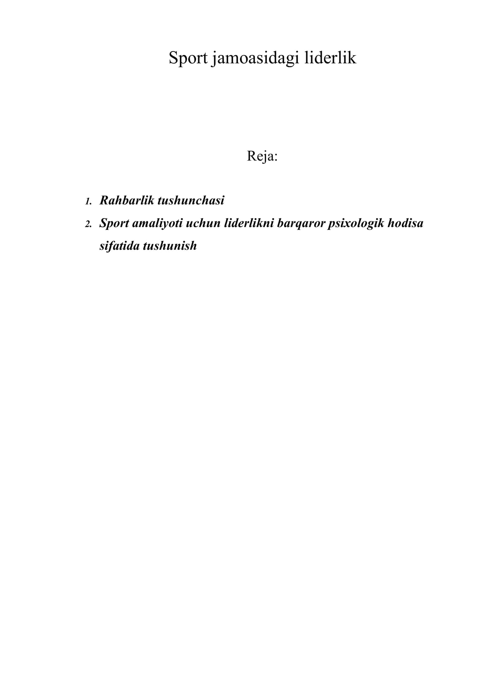 Sport jamoasidagi liderlik 1
