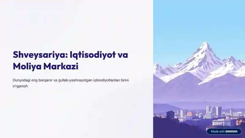 Shveysariya Iqtisodiyotining Asosiy Ustunlari