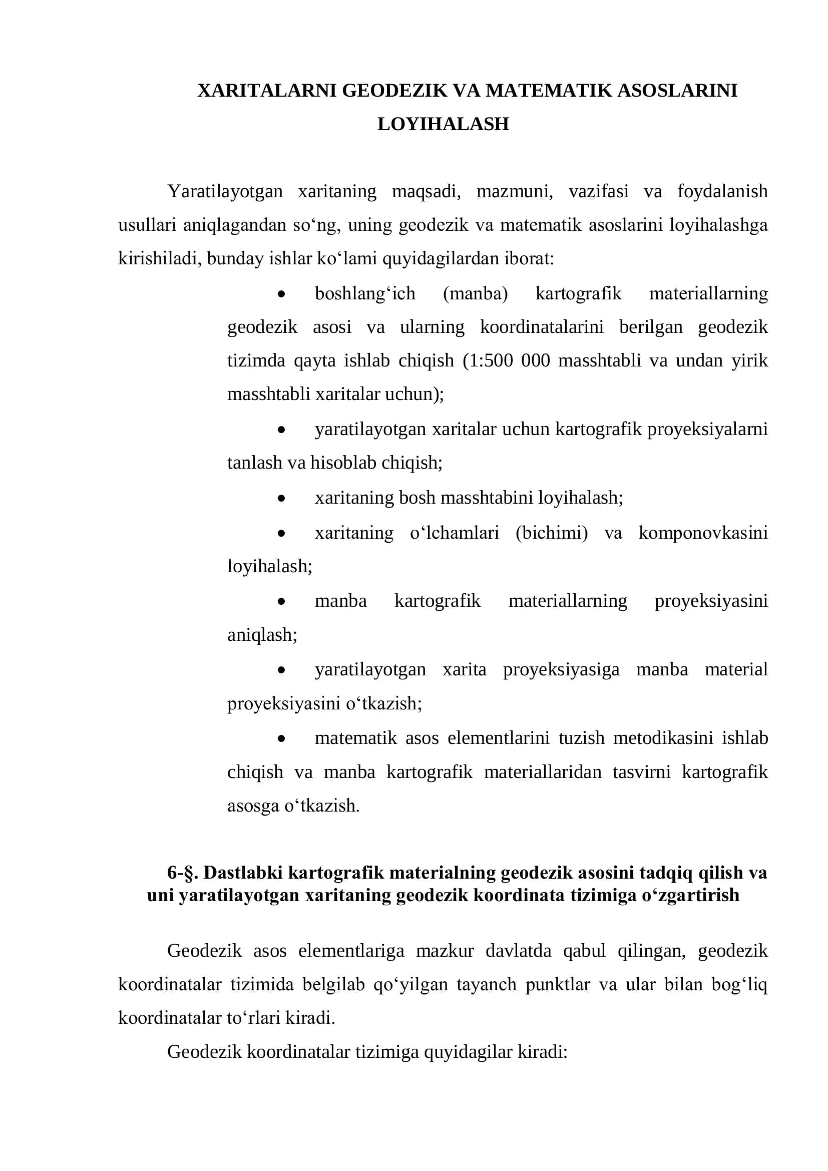 Xaritalarni geodezik va matematik asoslari 1