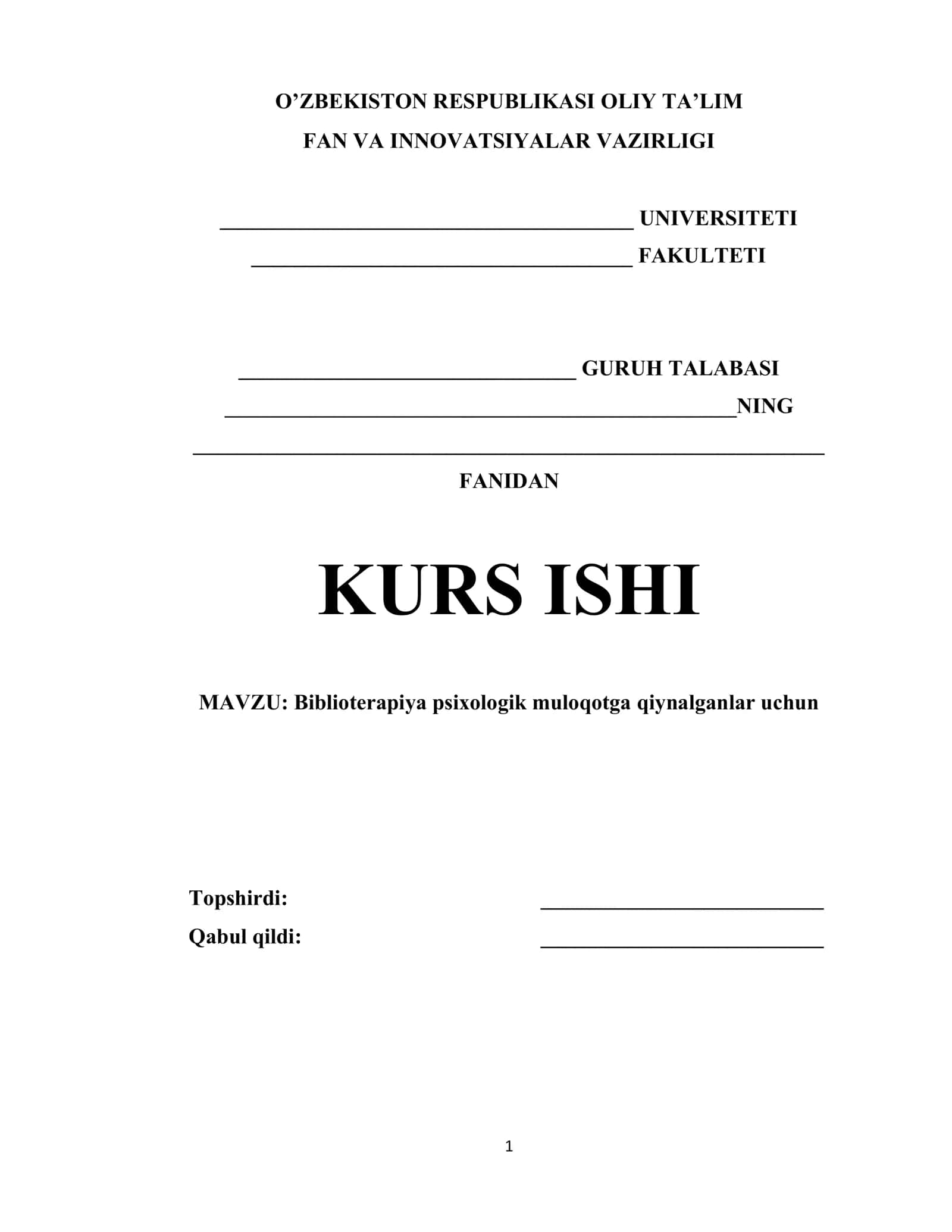Biblioterapiya psixologik muloqotga qiynalganlar uchun 1