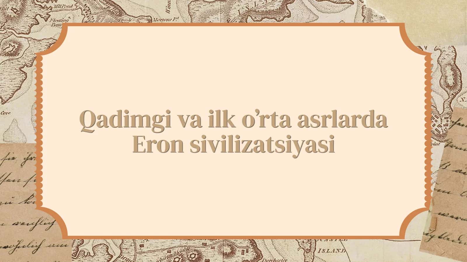 Qadimgi va ilk o’rta asrlarda 1