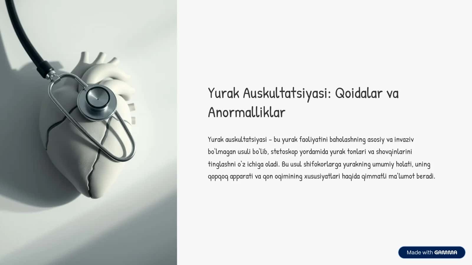 Yurak Auskultatsiyasi: Qoidalar va Anormalliklar 1