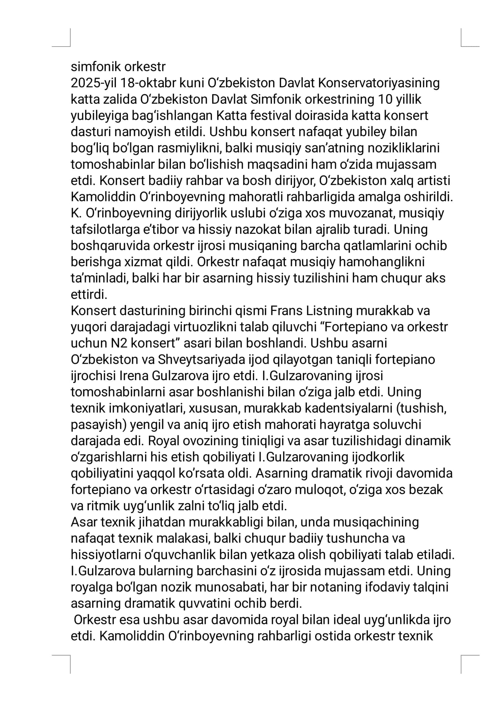 O‘zbekiston Davlat Simfonik Orkestri 1