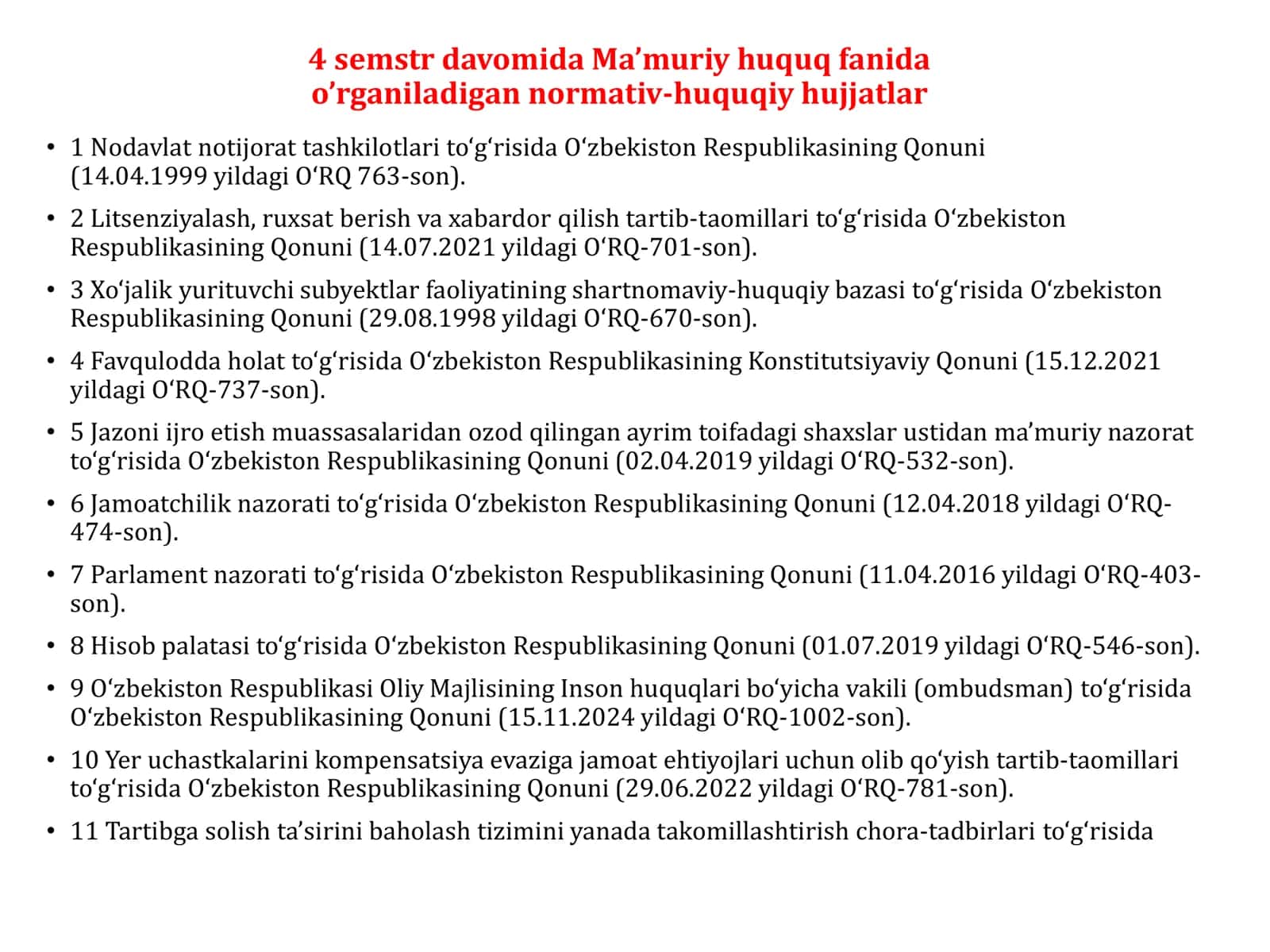 Ma’muriy huquq fanida 1
