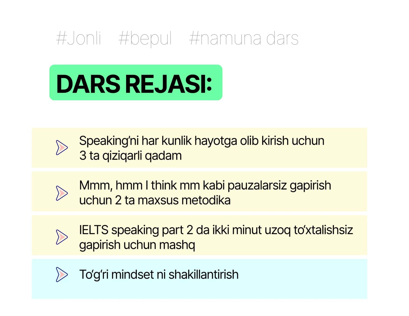 Dars rejasi 1