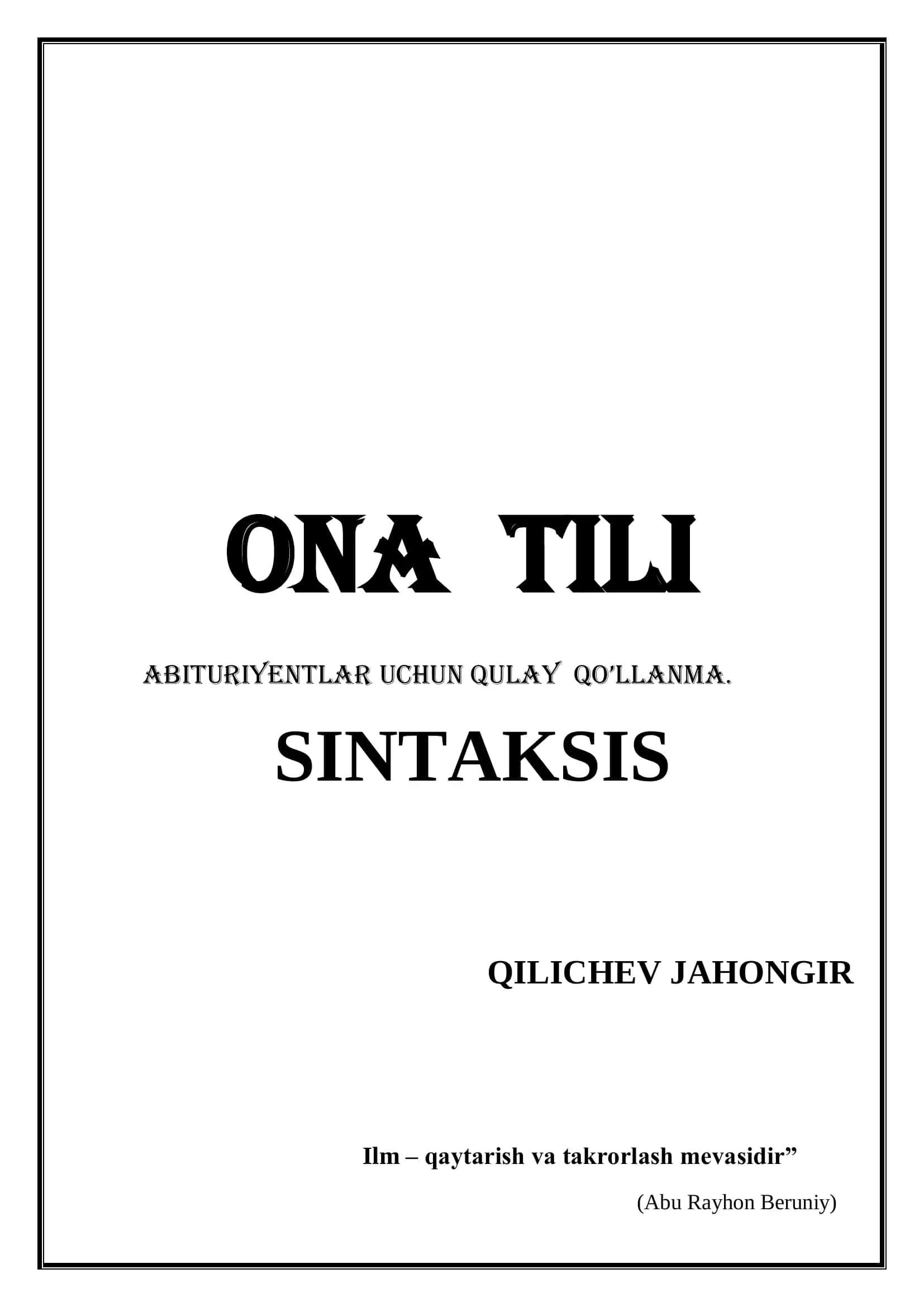 SINTAKSIS 1