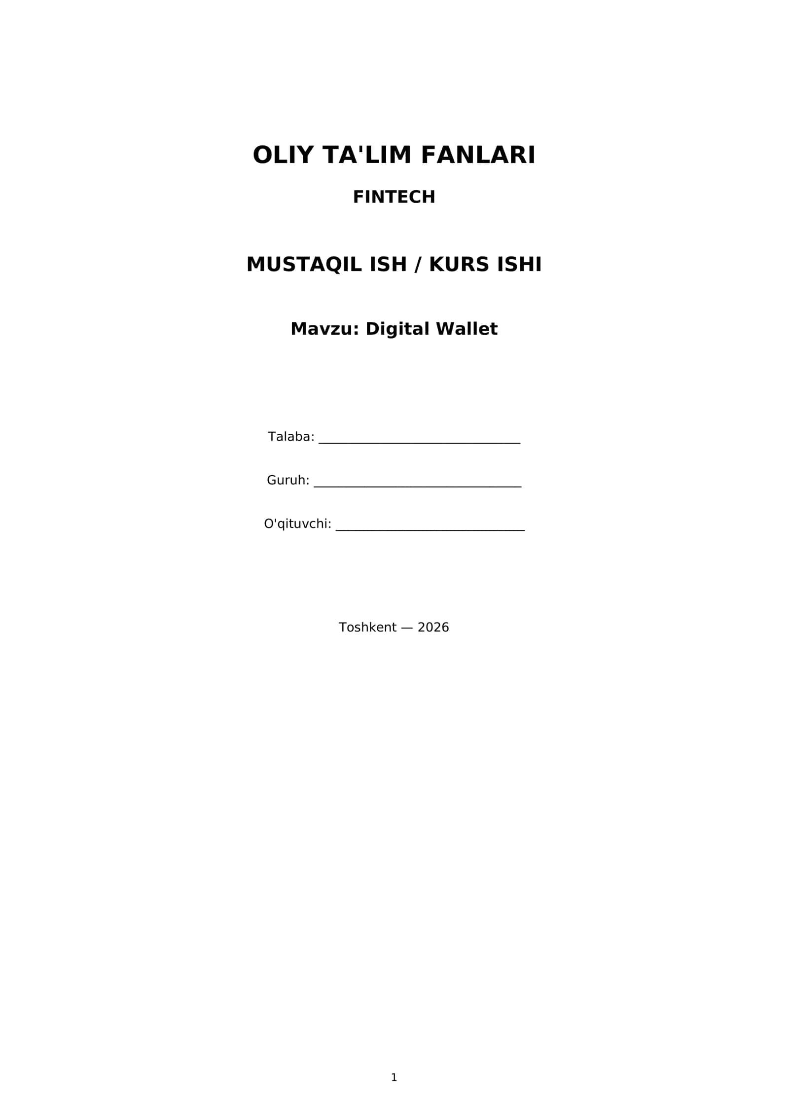 Digital Wallet 1