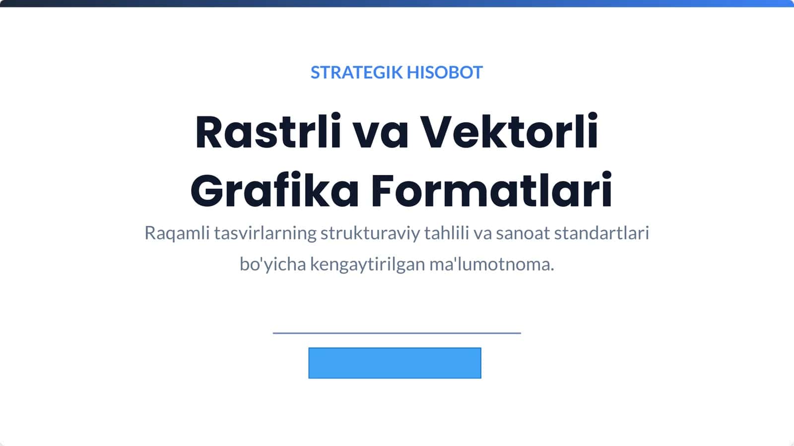 STRATEGIK HISOBOT 1