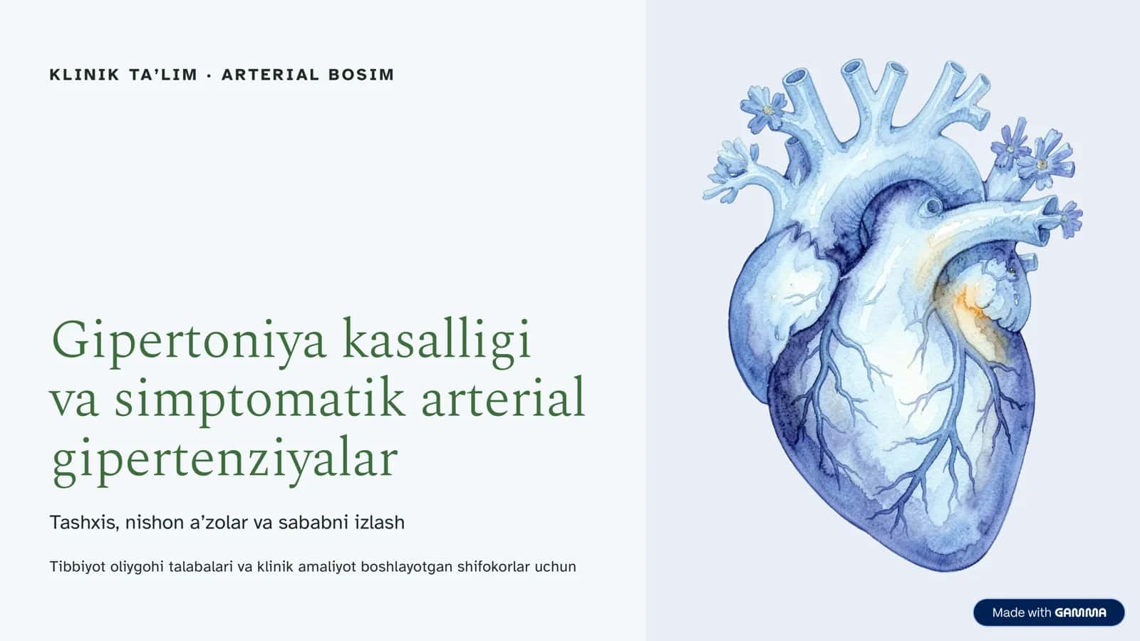 Gipertoniya kasalligi va simptomatik arterial gipertenziyalar 1