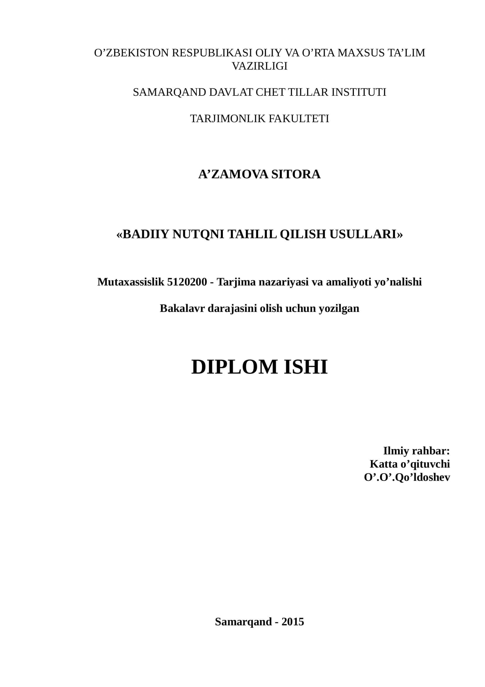 BADIIY NUTQNI TAHLIL QILISH USULLARI 1