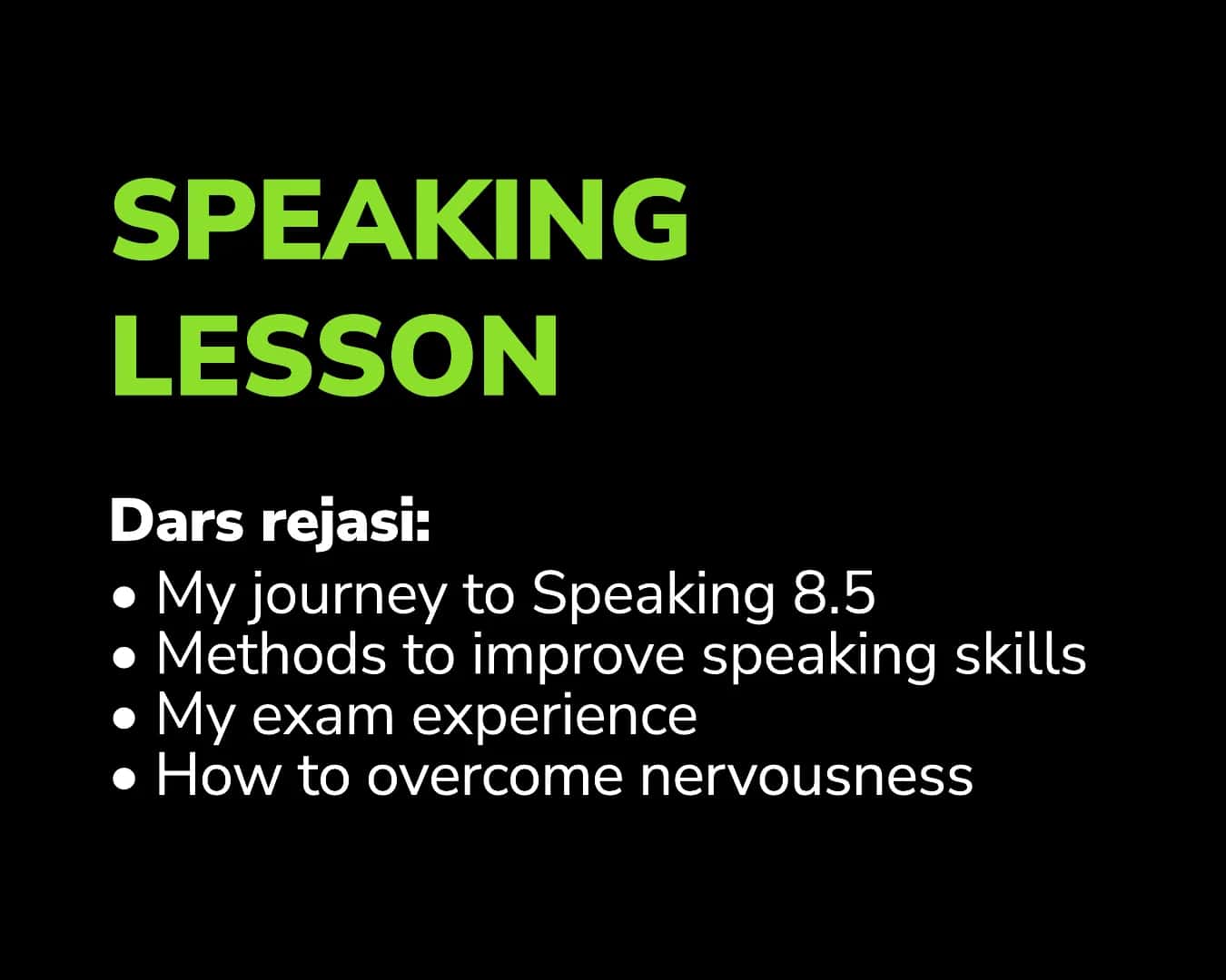 My journey to Speaking 8.5 1