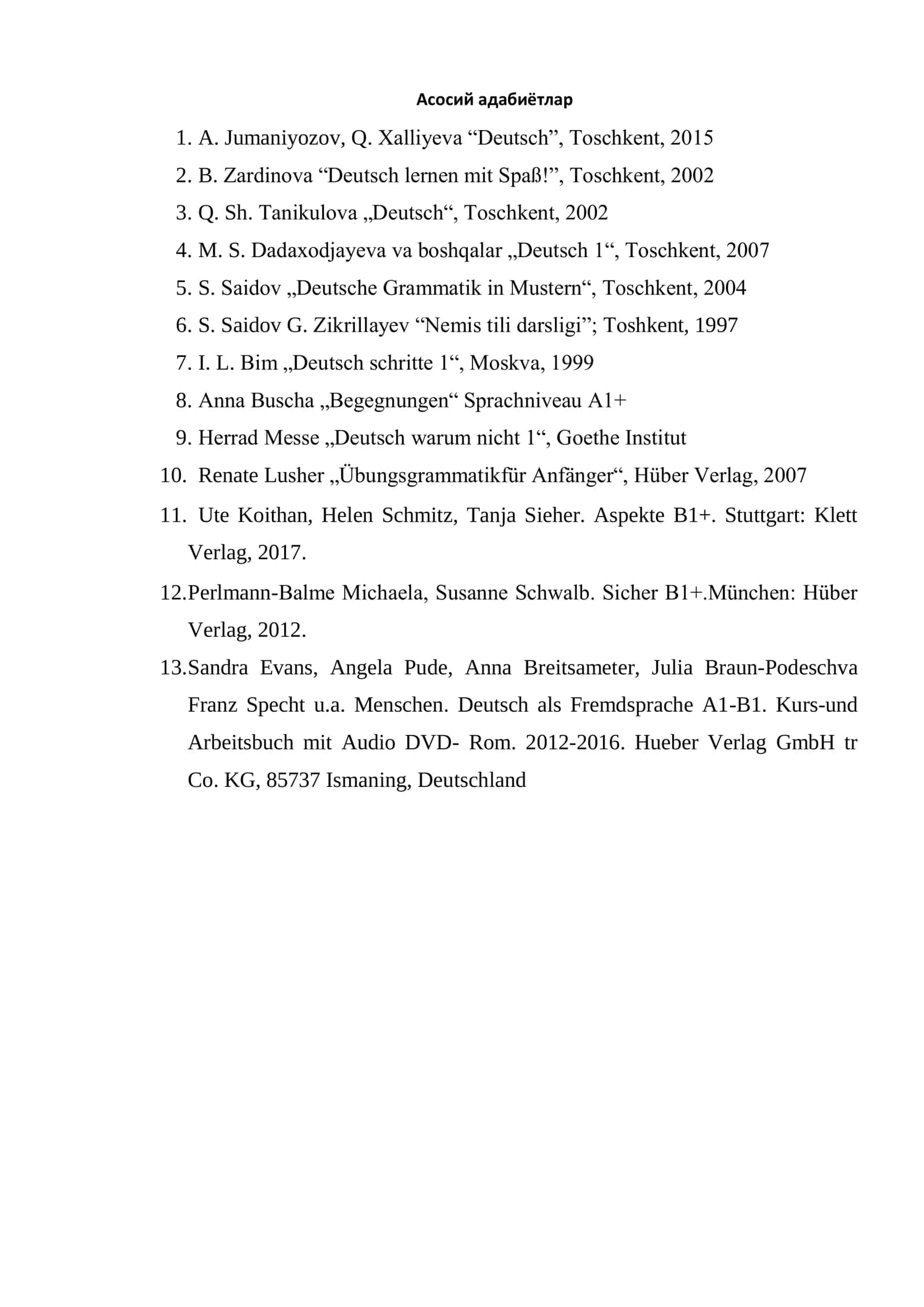 Deutsch 1