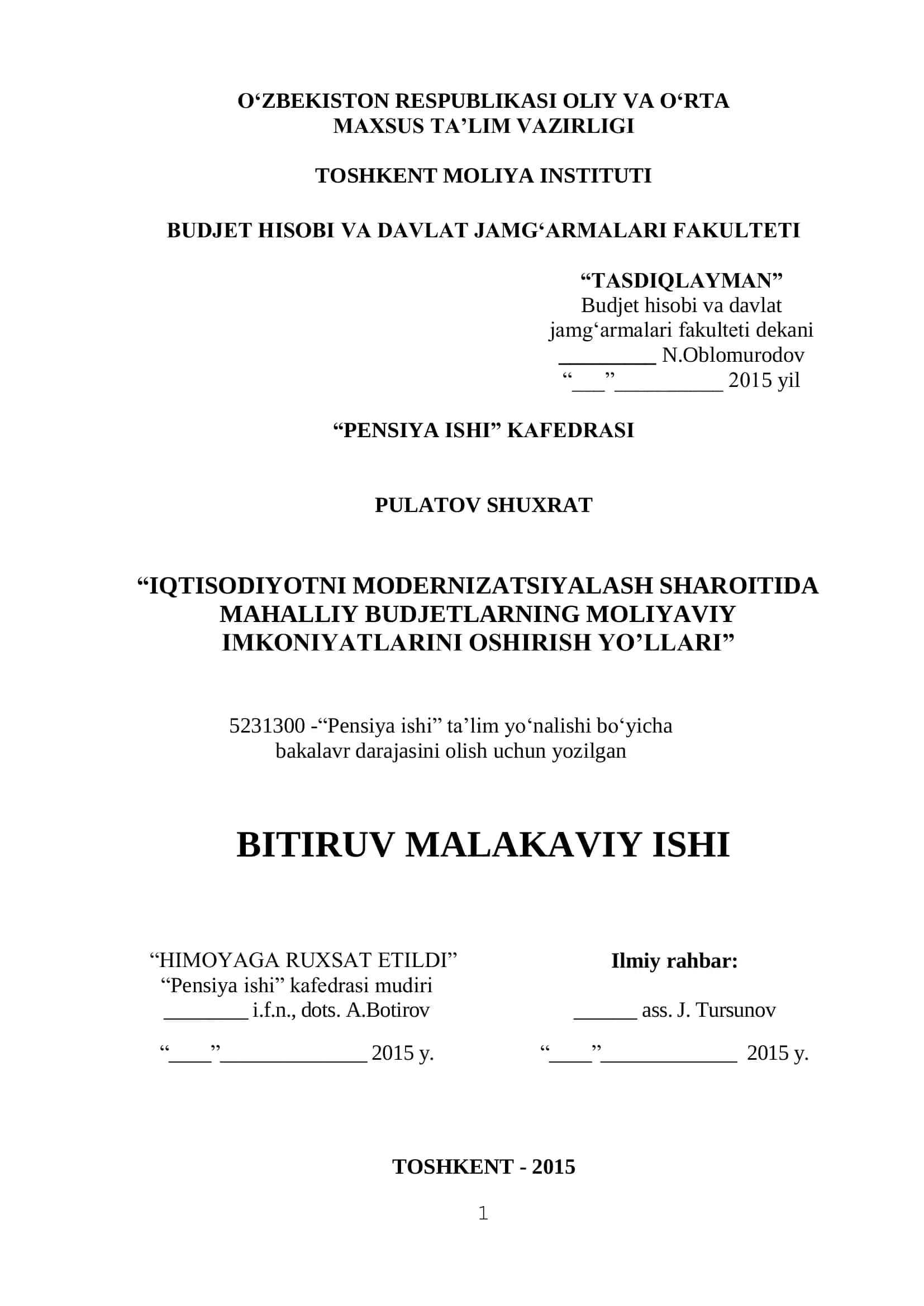IQTISODIYOTNI MODERNIZATSIYALASH SHAROITIDA 1
