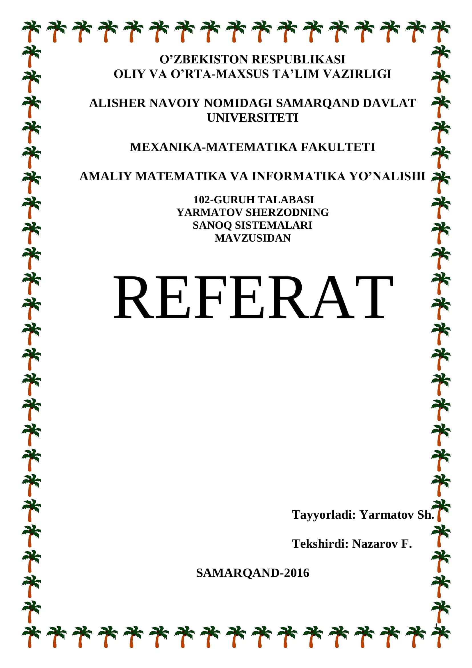 Sanoq Sistemalari 1