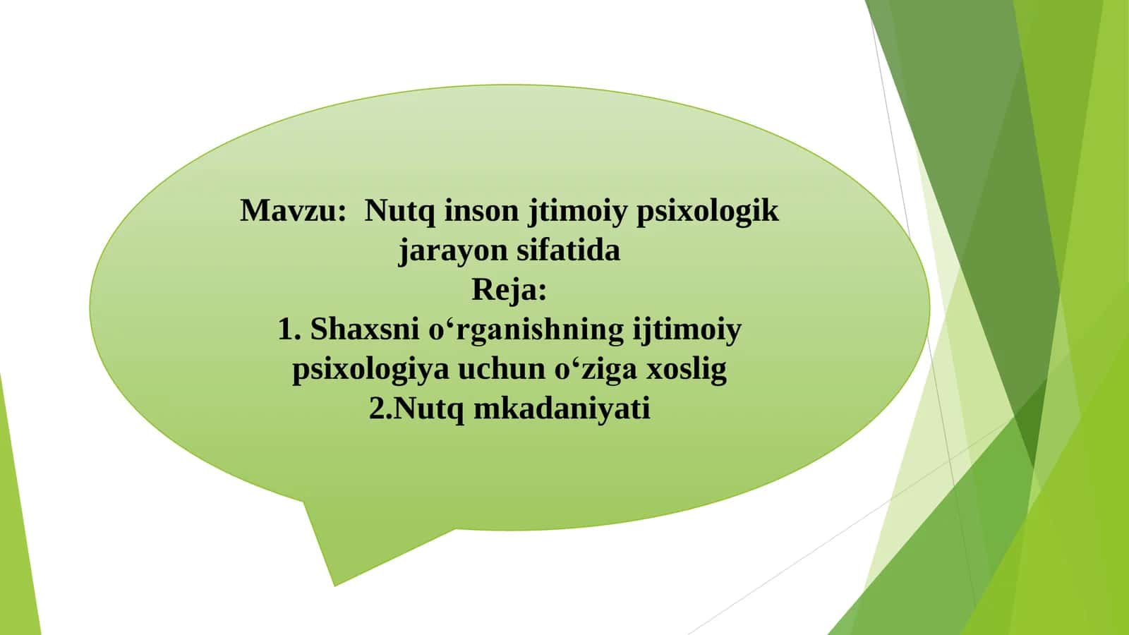 Nutq inson jtimoiy psixologik jarayon sifatida 1