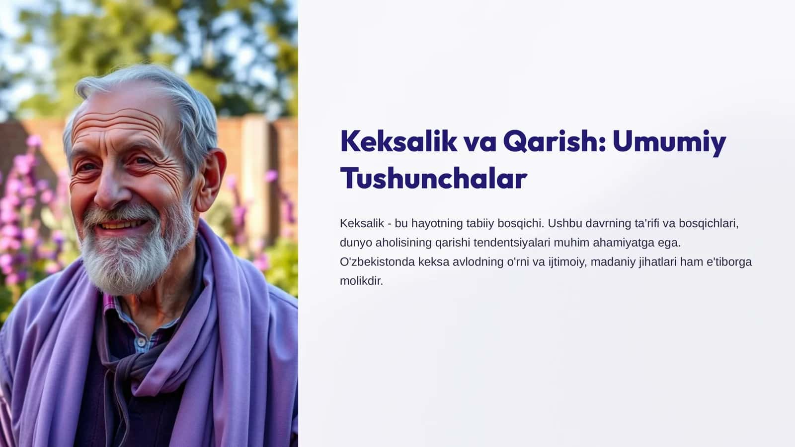 Keksalik va Qarish Umumiy Tushunchalar 1