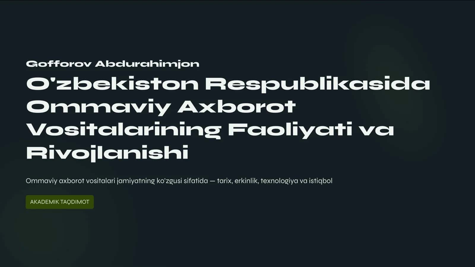 Axborot Erkinligi 1