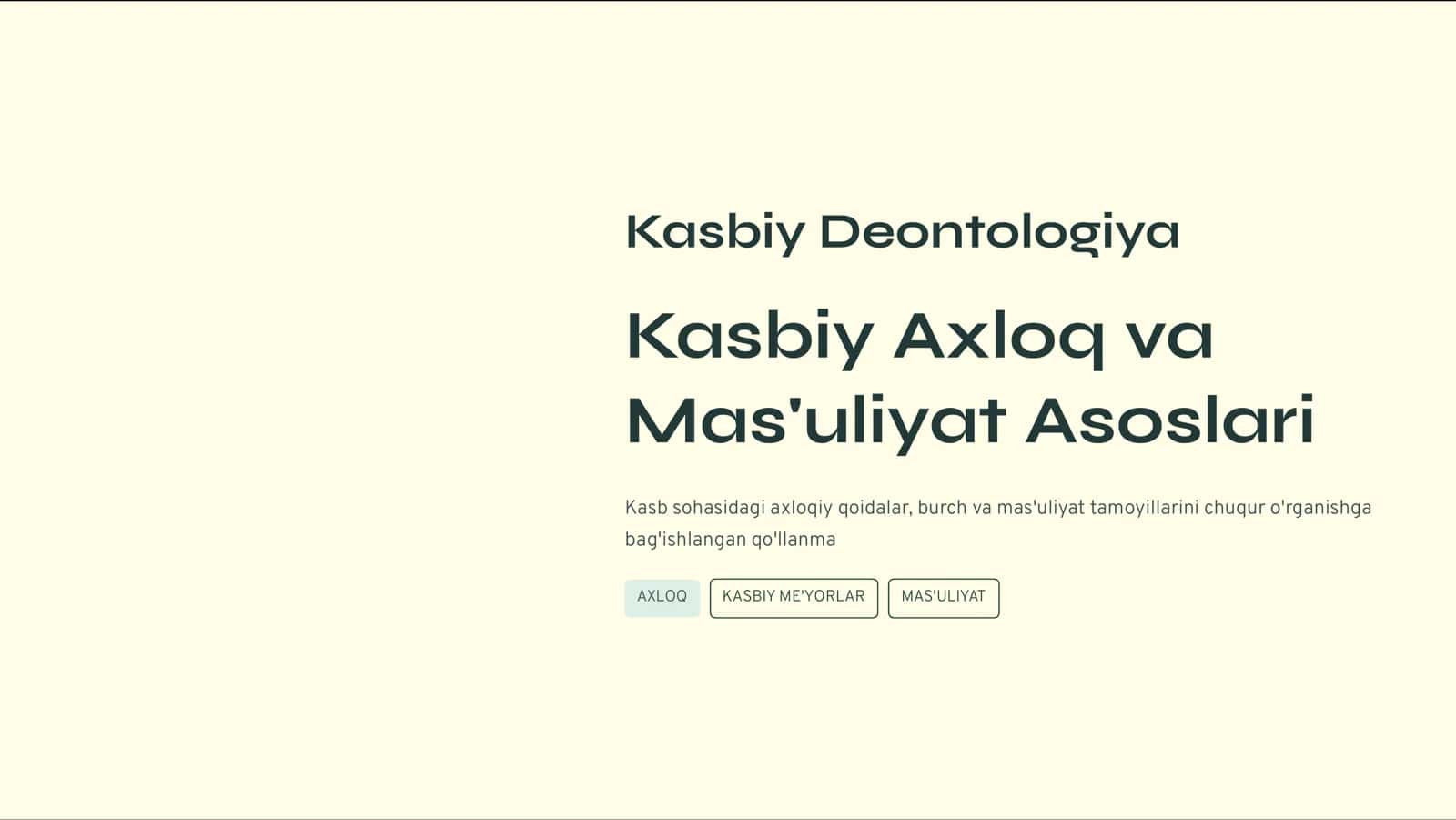Kasbiy Deontologiya 1