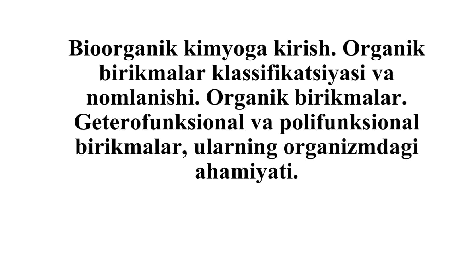 Organik kimyoga kirish 1