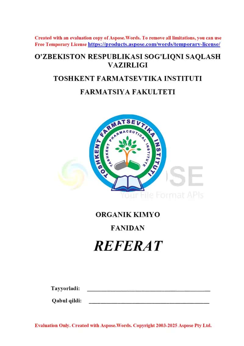 10. Bir va ikki atomli fenollarning olinish usullari. Pikrin kislota 2. Referat 16 bet 1