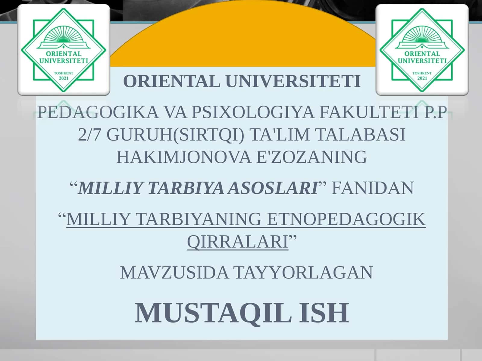 "MILLIY TARBIYANING ETNOPEDAGOGIK QIRRALARI" 1