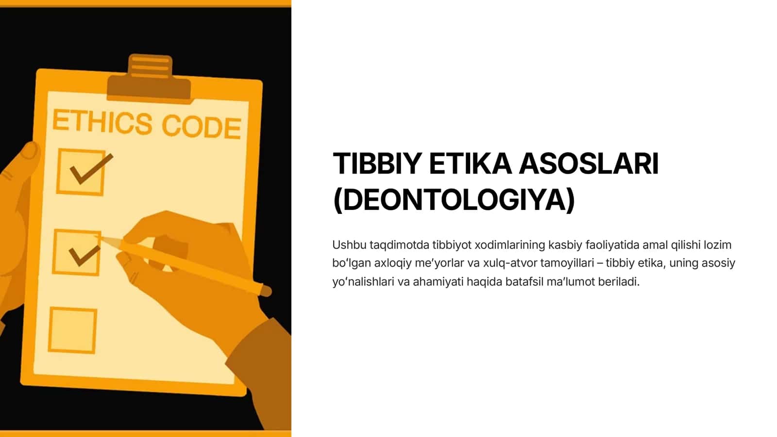 Tibbiy Etiqo Asoslari (Deontologiya) 1
