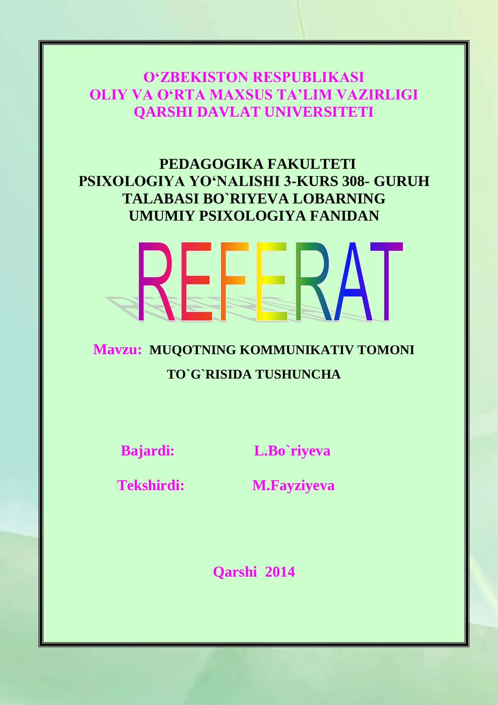 MUQOTNING KOMMUNIKATIV TOMONI TO`G`RISIDA TUSHUNCHA 1