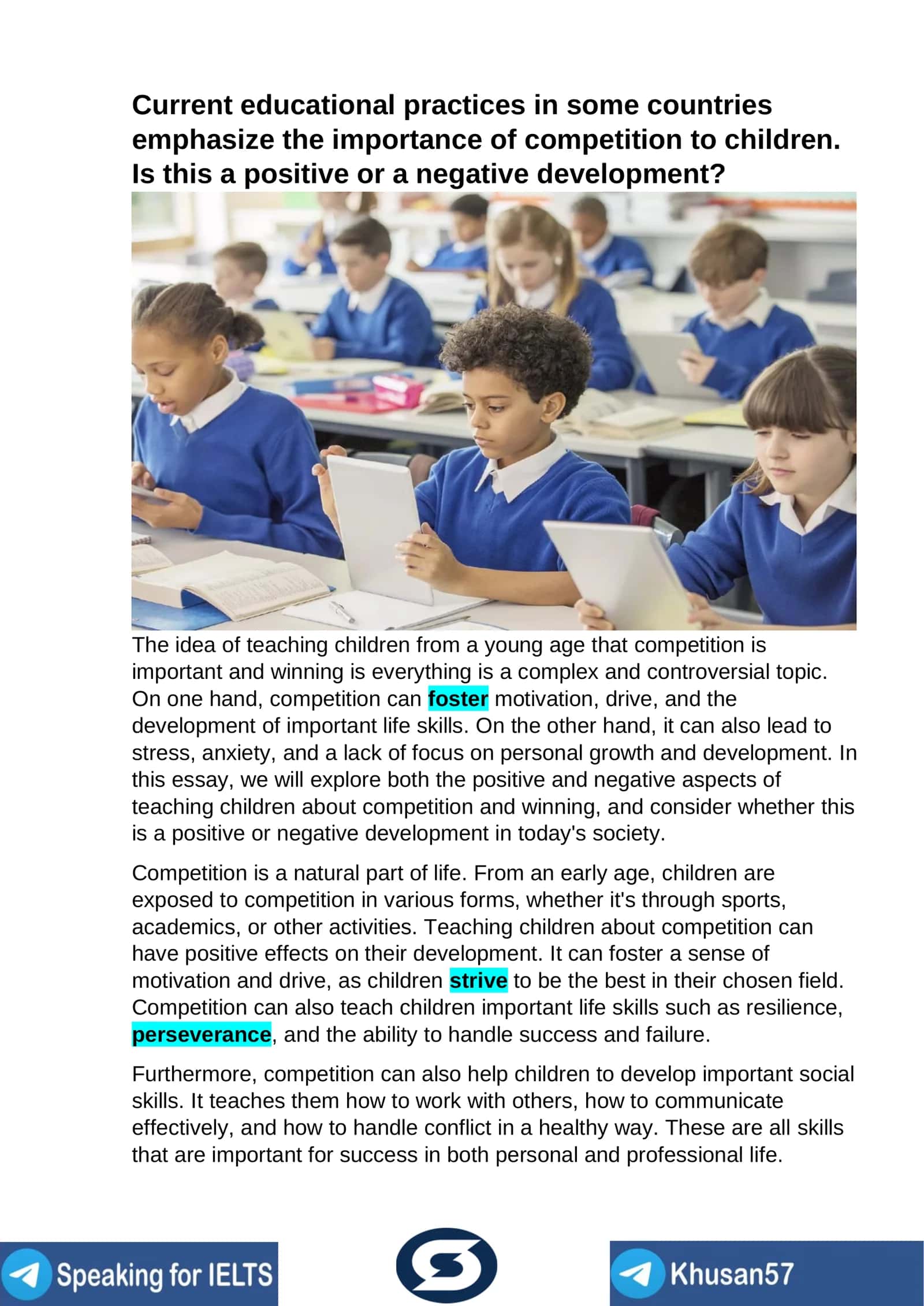 Teaching Children About Competition 1