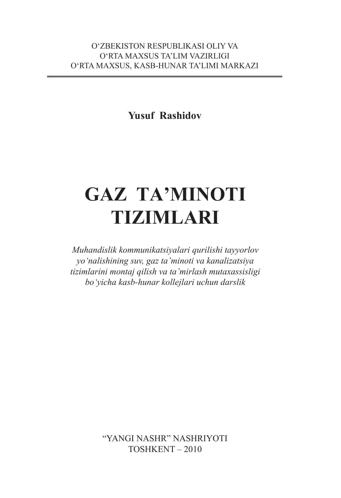 Muhandislik kommunikatsiyalari qurilishi tayyorlov 1