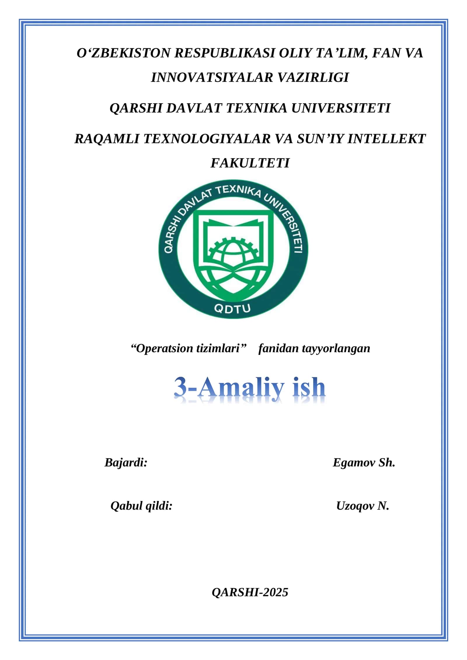 3-Amaliy ish "Windowsdagi tizim jarayonlari va hodisalarining auditi" 1