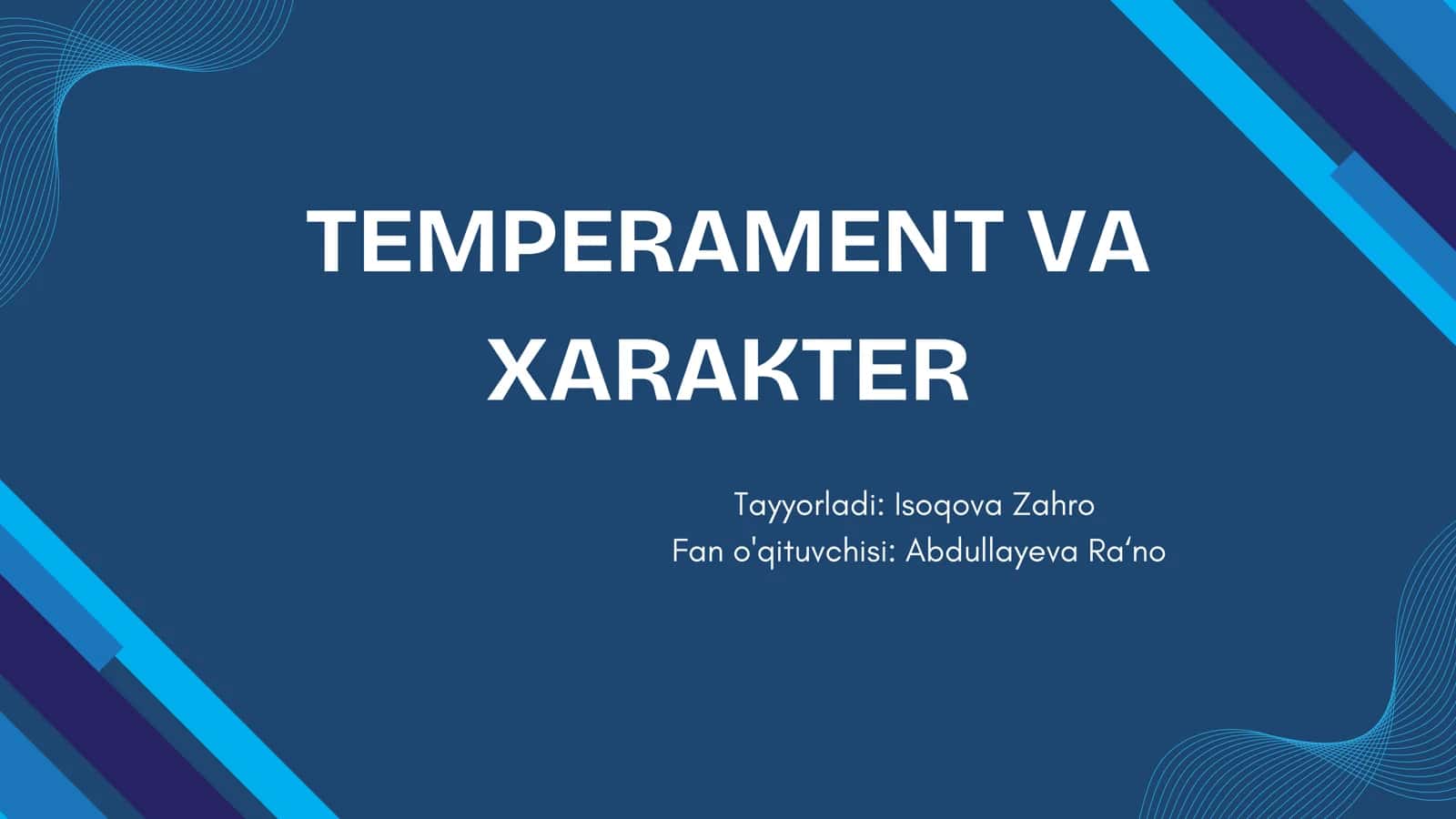 TEMPERAMENT VA XARAKTER 1