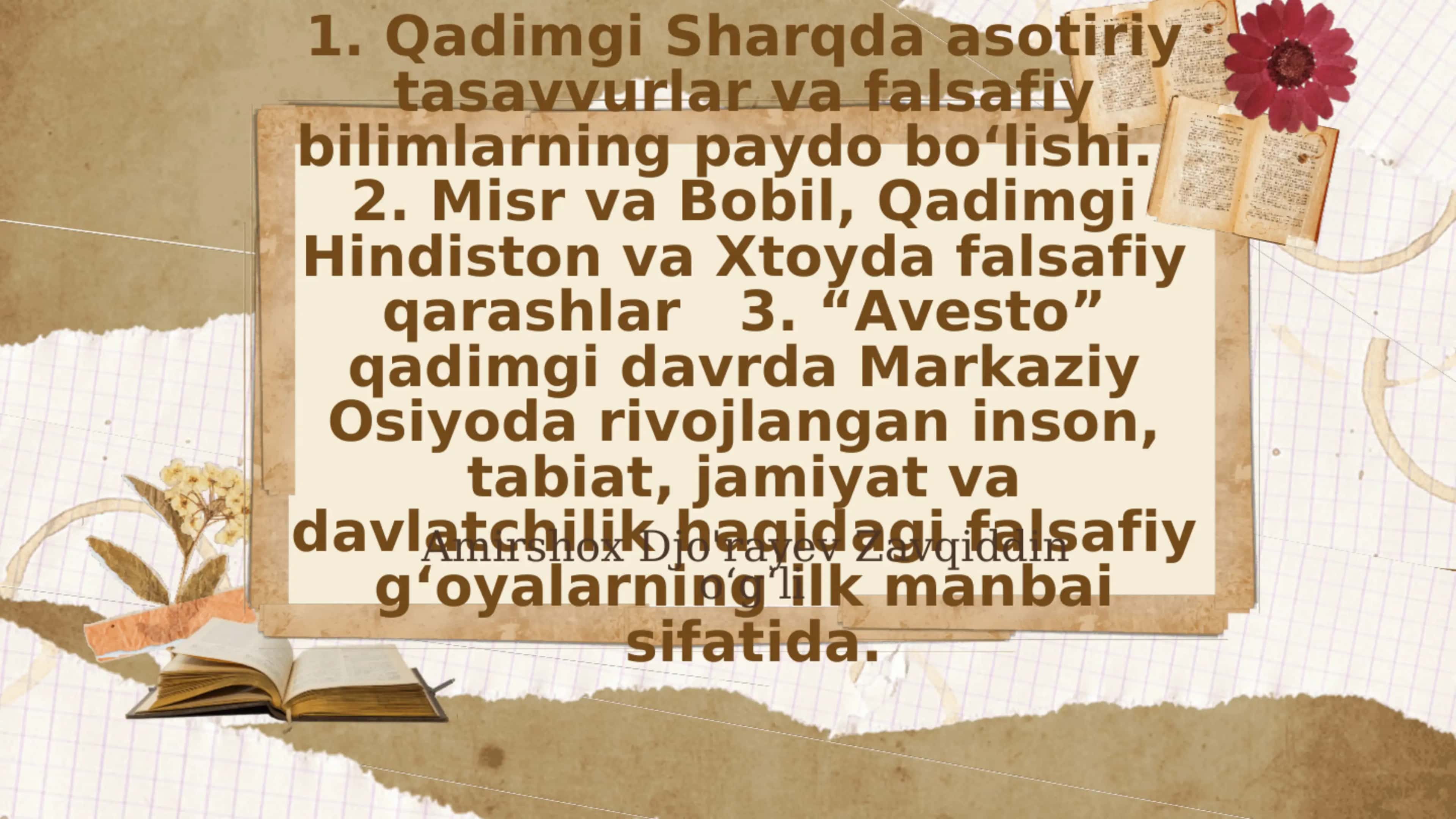 Sharq falsafasi 1