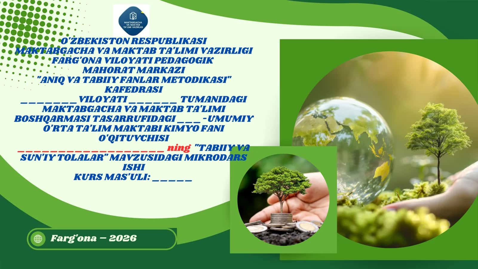 tabiiy va sun'iy tolalar ochiq dars ishlanmasi 1