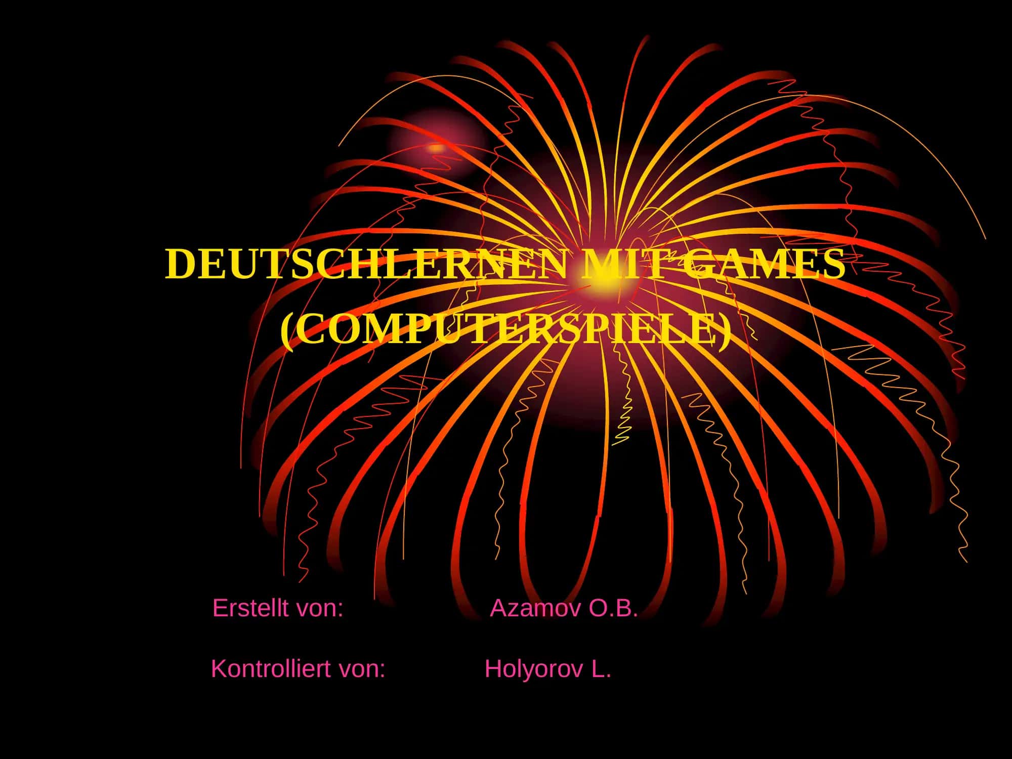 DEUTSCHLERNEN MIT GAMES 1