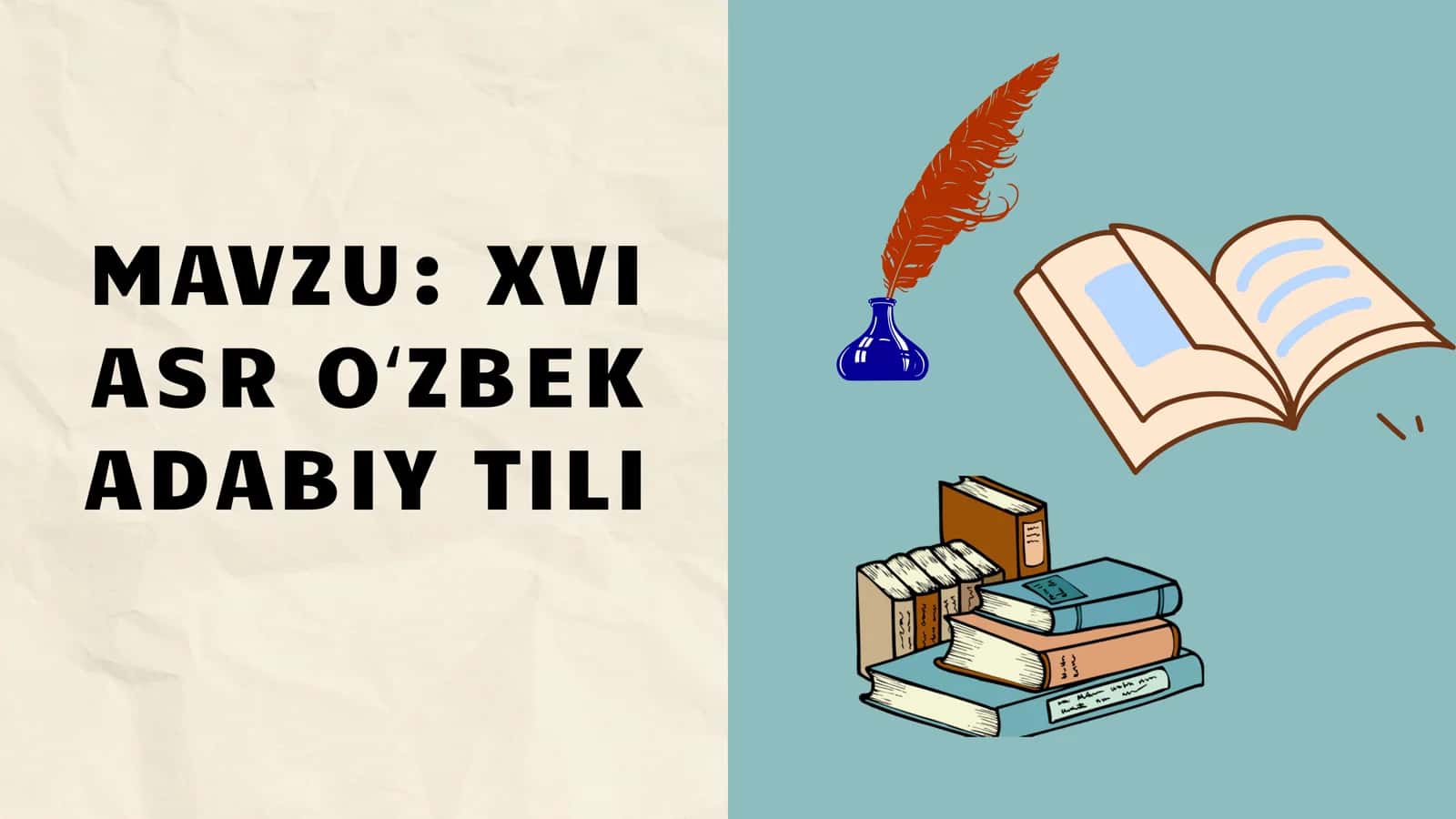 XVI asr oʻzbek adabiy tili 1