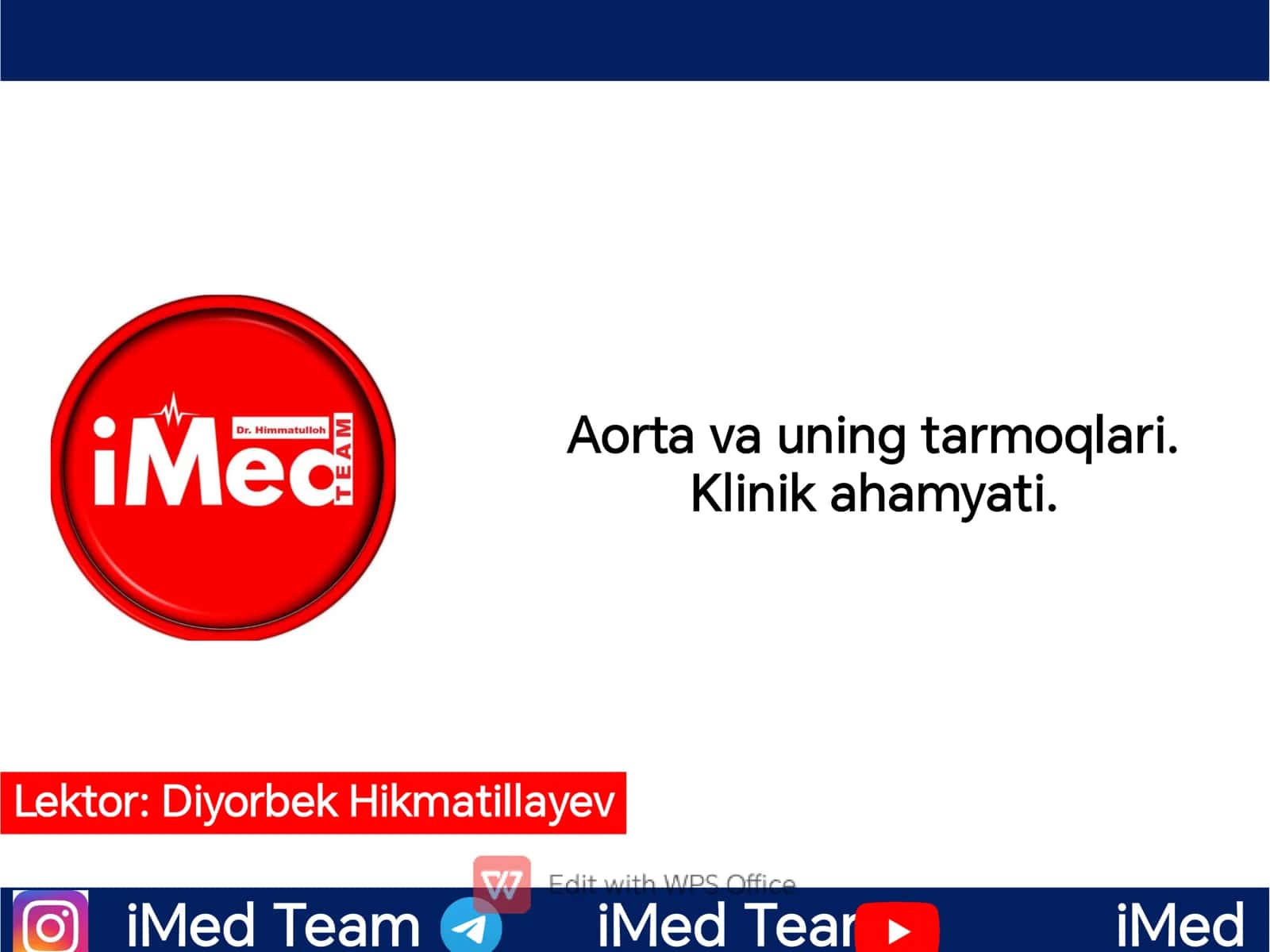 Aoa va uning tarmoqlari. Klinik ahamiyati 1