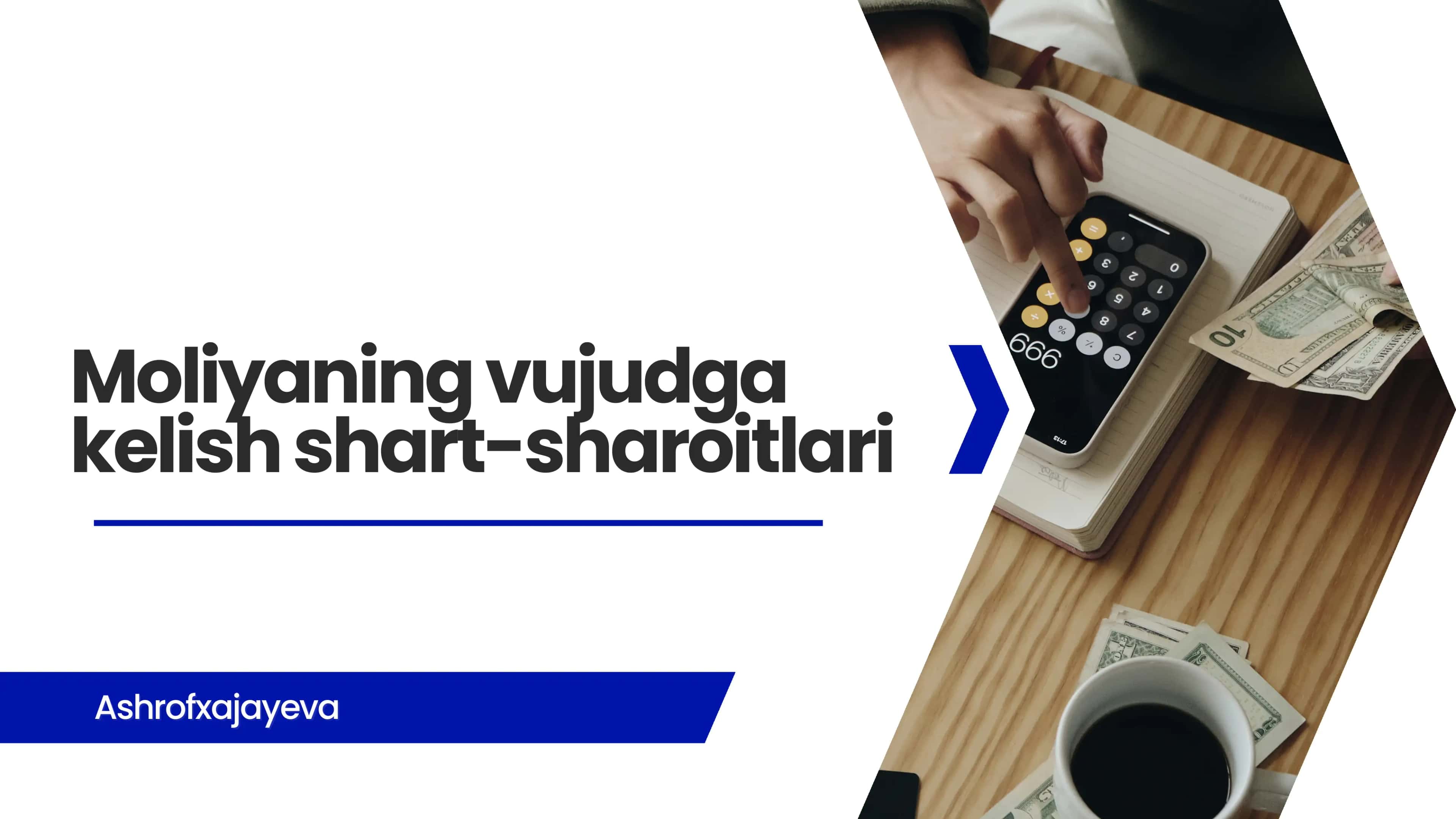 Moliyaning Vujudga Kelish Shart-Sharoitlari 1