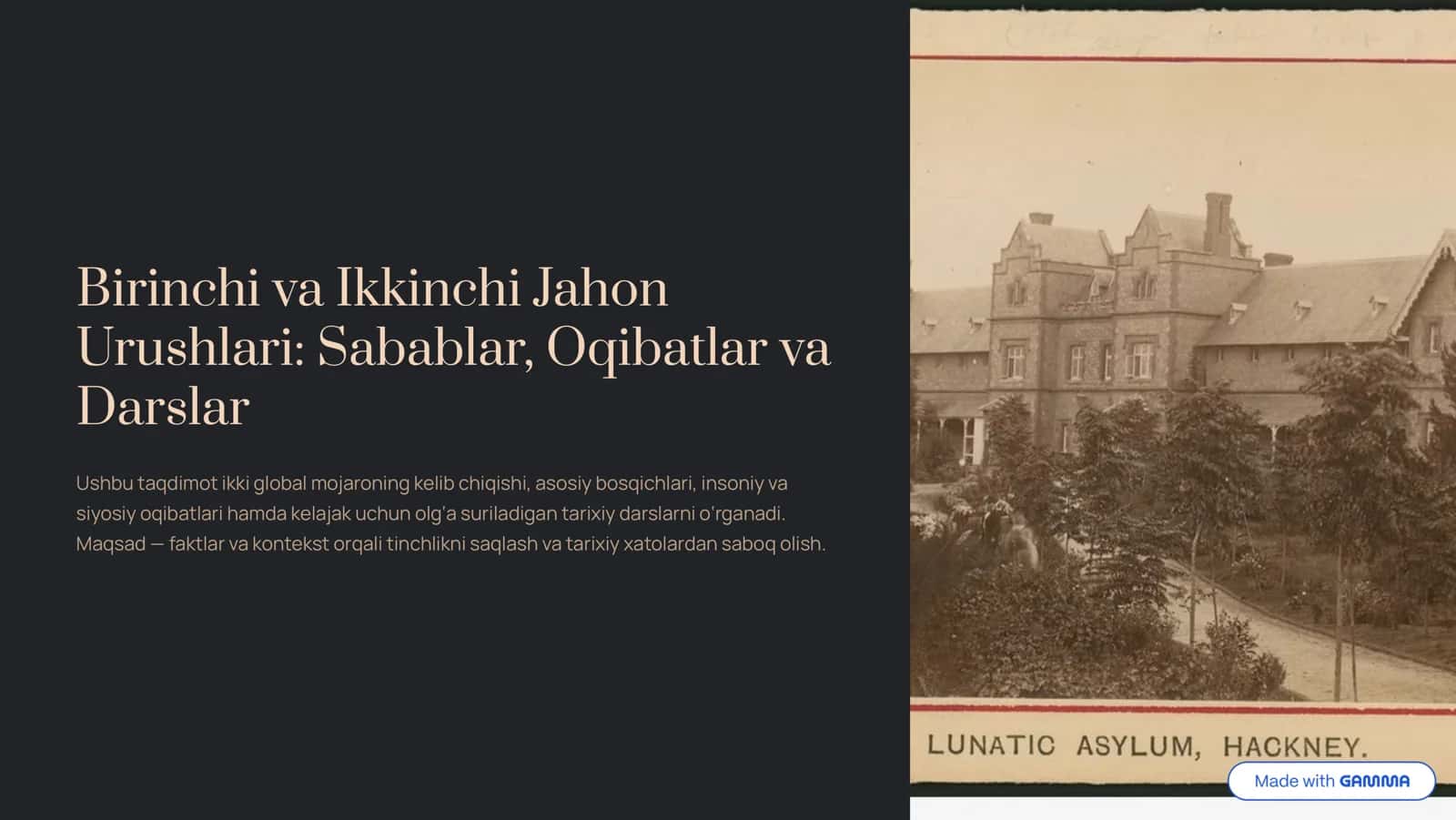 Birinchi va ikkinchi jaxon urish 1