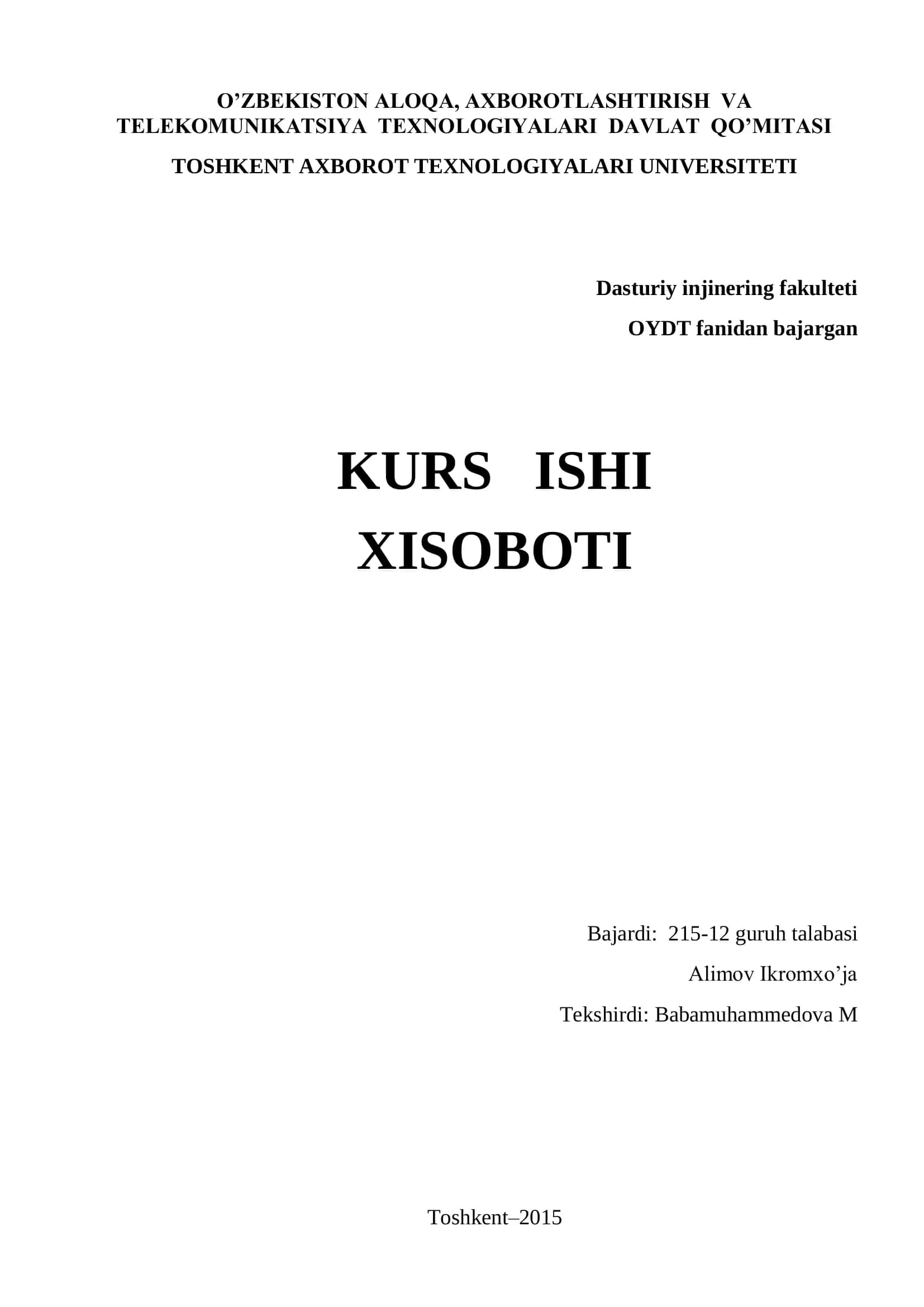 XISOBOTI 1
