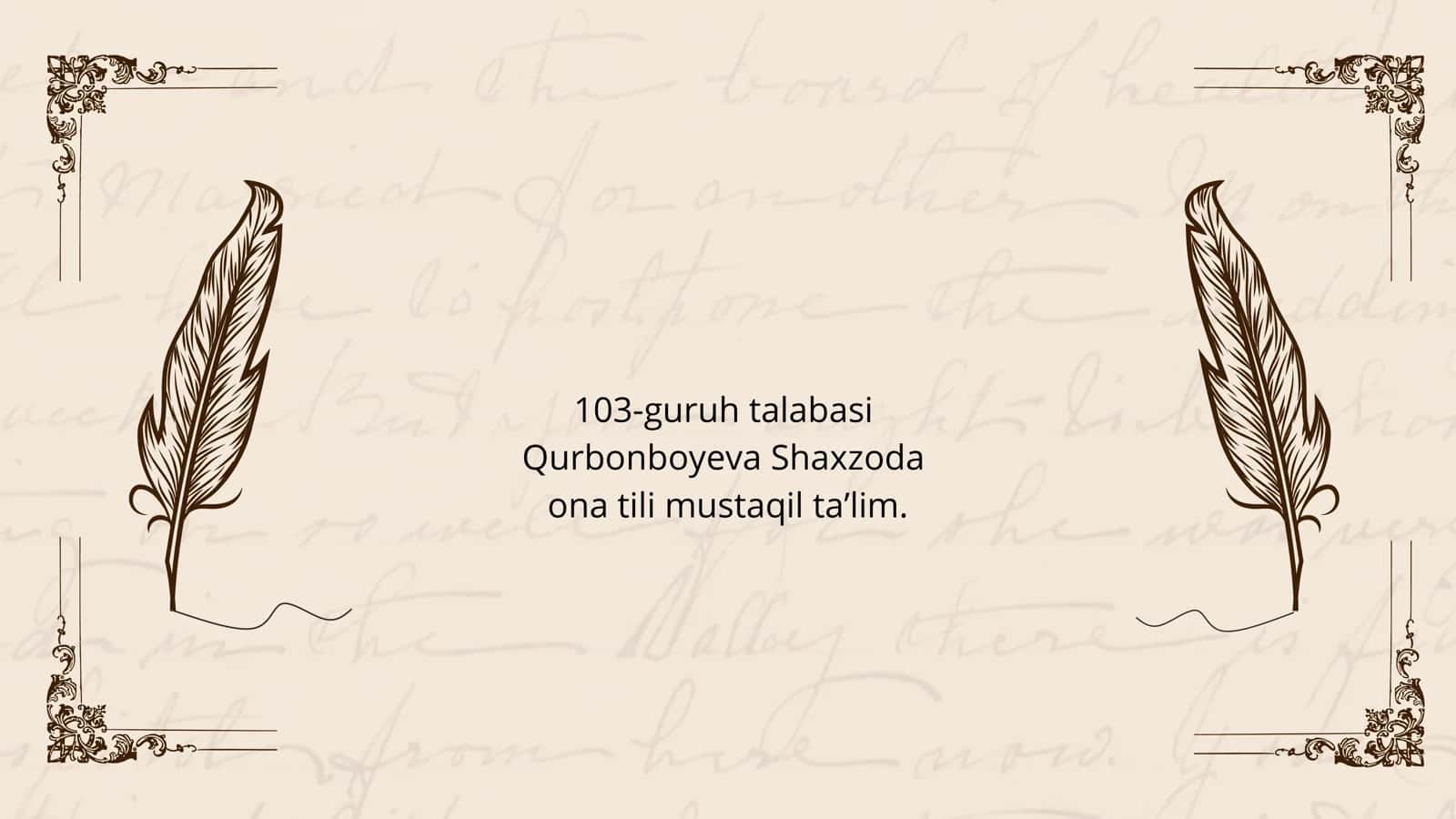 Bosh va ikkinchi darajali boʻlaklar 1