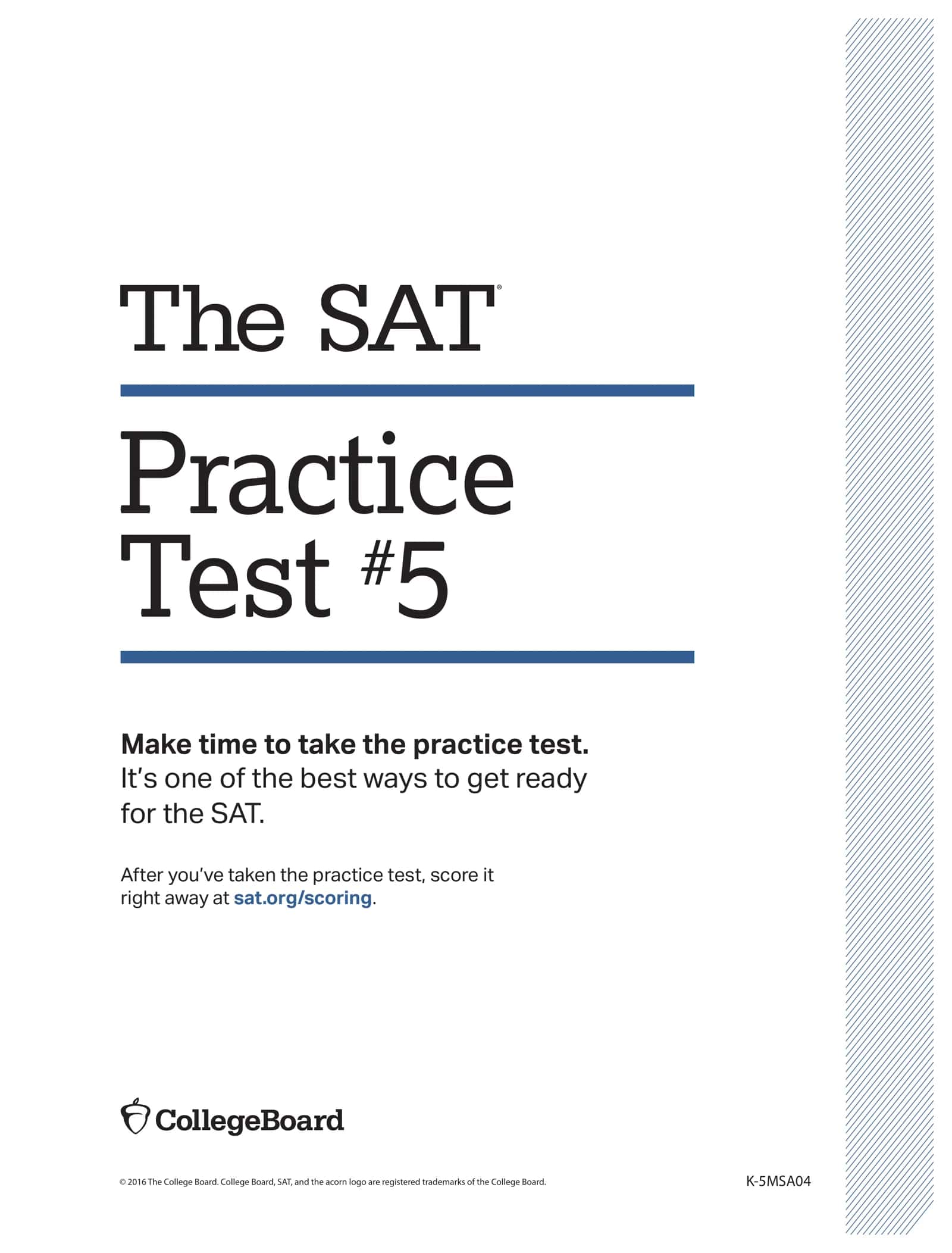 🚀📘 THE SAT PRACTICE TEST #5 📘🚀 ⚡ OFFICIAL SAT PREPARATION PDF ⚡  ━━━━━━━━━━━━━━━━━━ 1