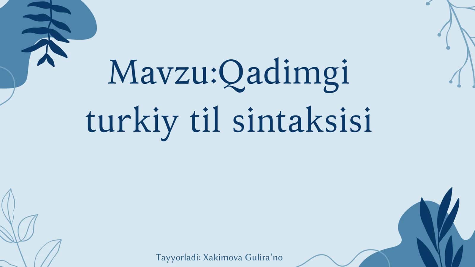 Qadimgi turkiy til 1