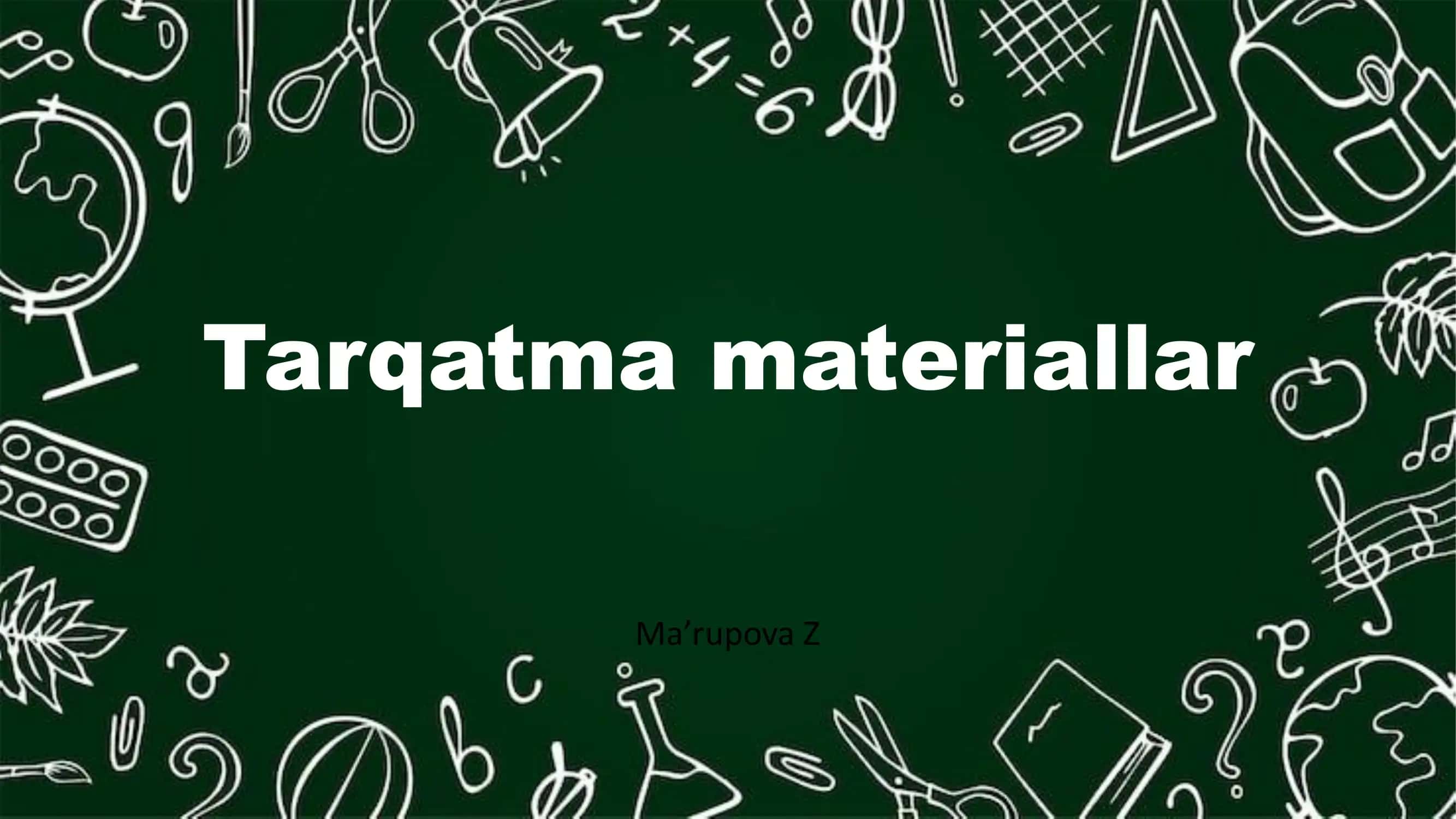 Boshlangʻich sinflarga Tarqatma materiallar 1