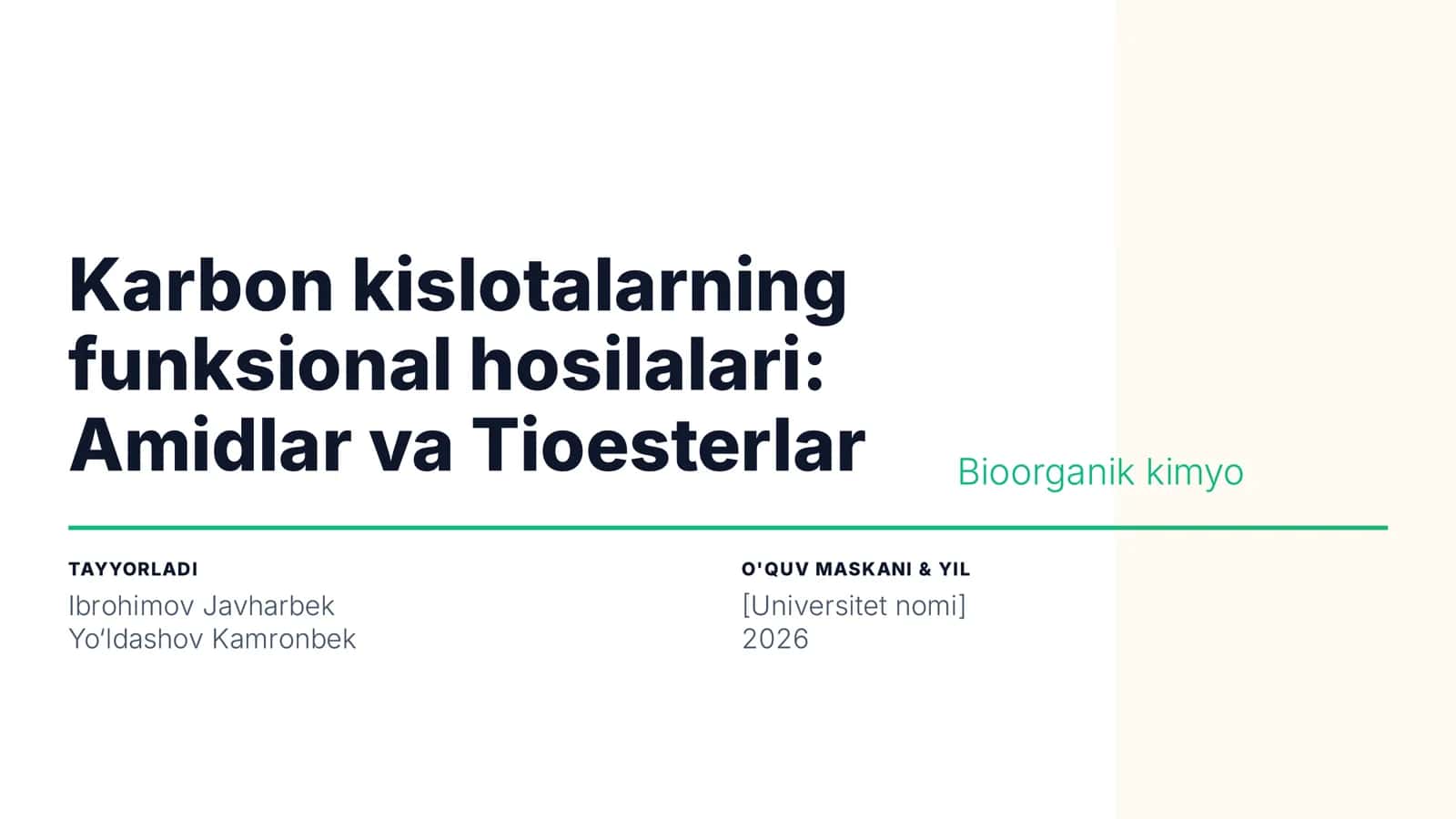 Karbon kislotalarning funksional hosilalari 1