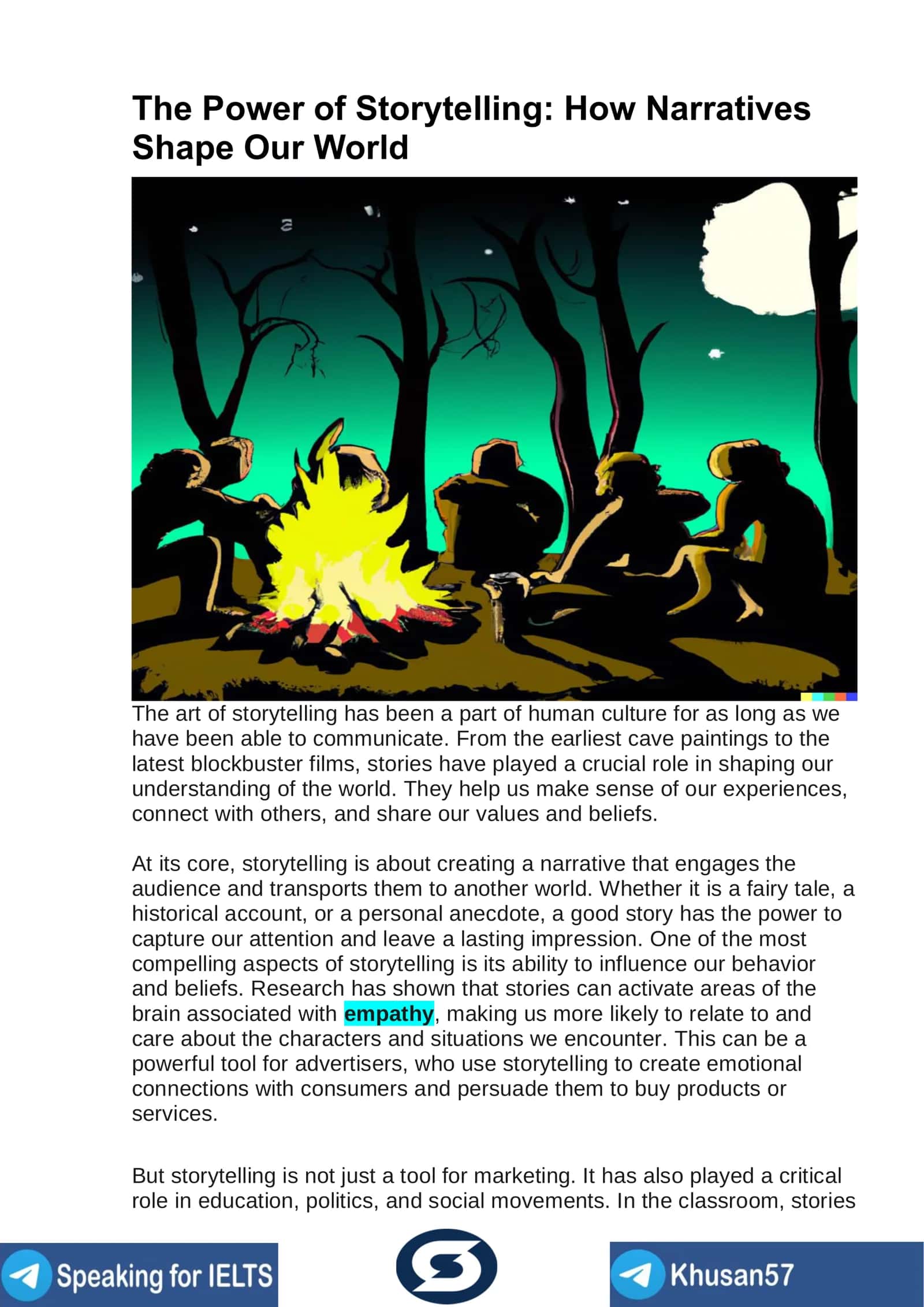 The Power of Storytelling: How Narratives Shape Our World 1