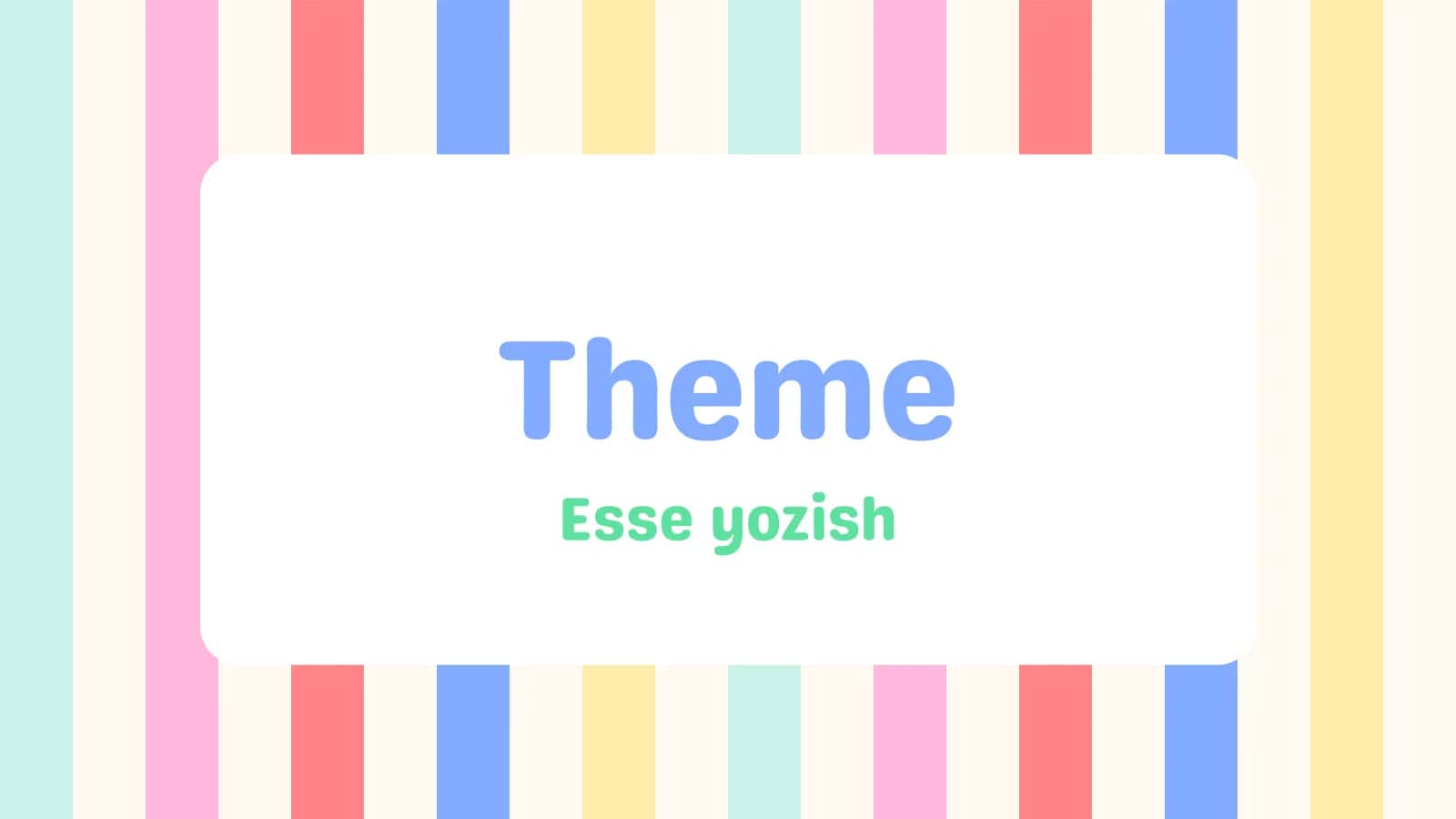 Esse yozish 1