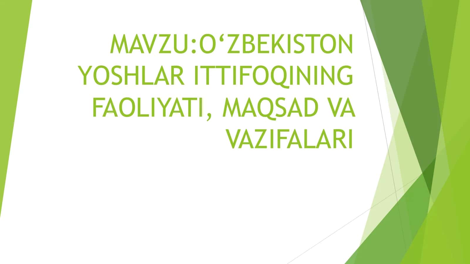 O'ZBEKISTON YOSHLAR ITTIFOQINING FAOLIYATI 1