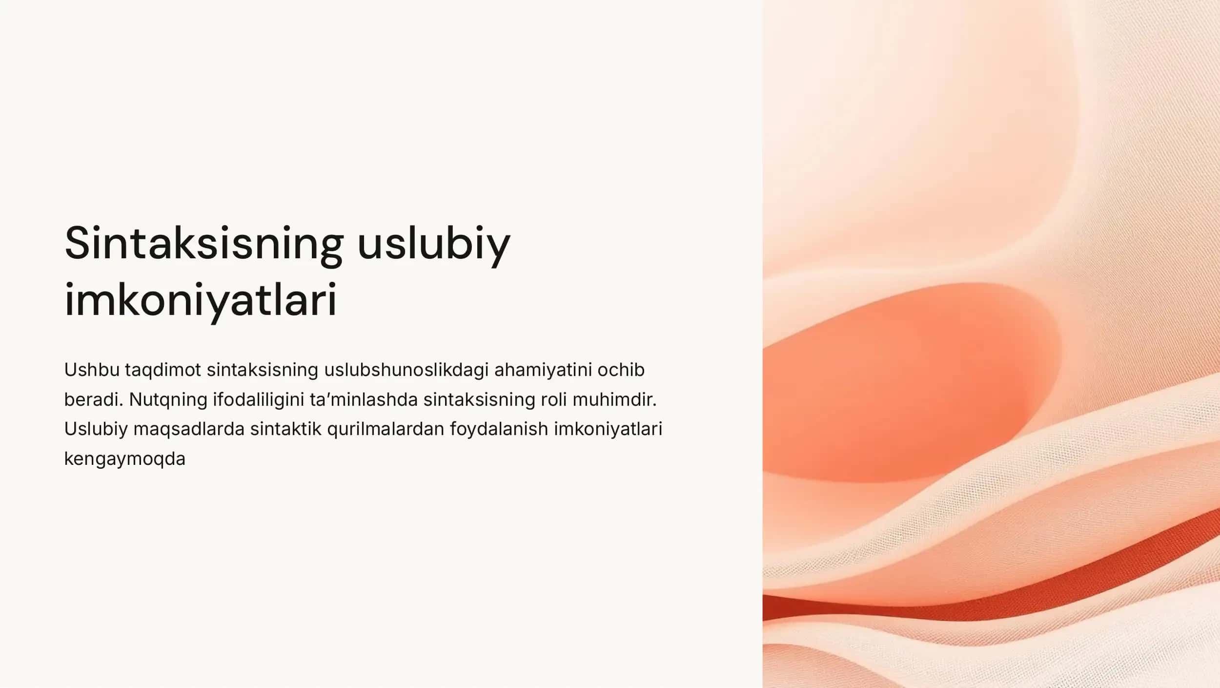 Sintaksisning uslubiy  imkoniyatlari 1