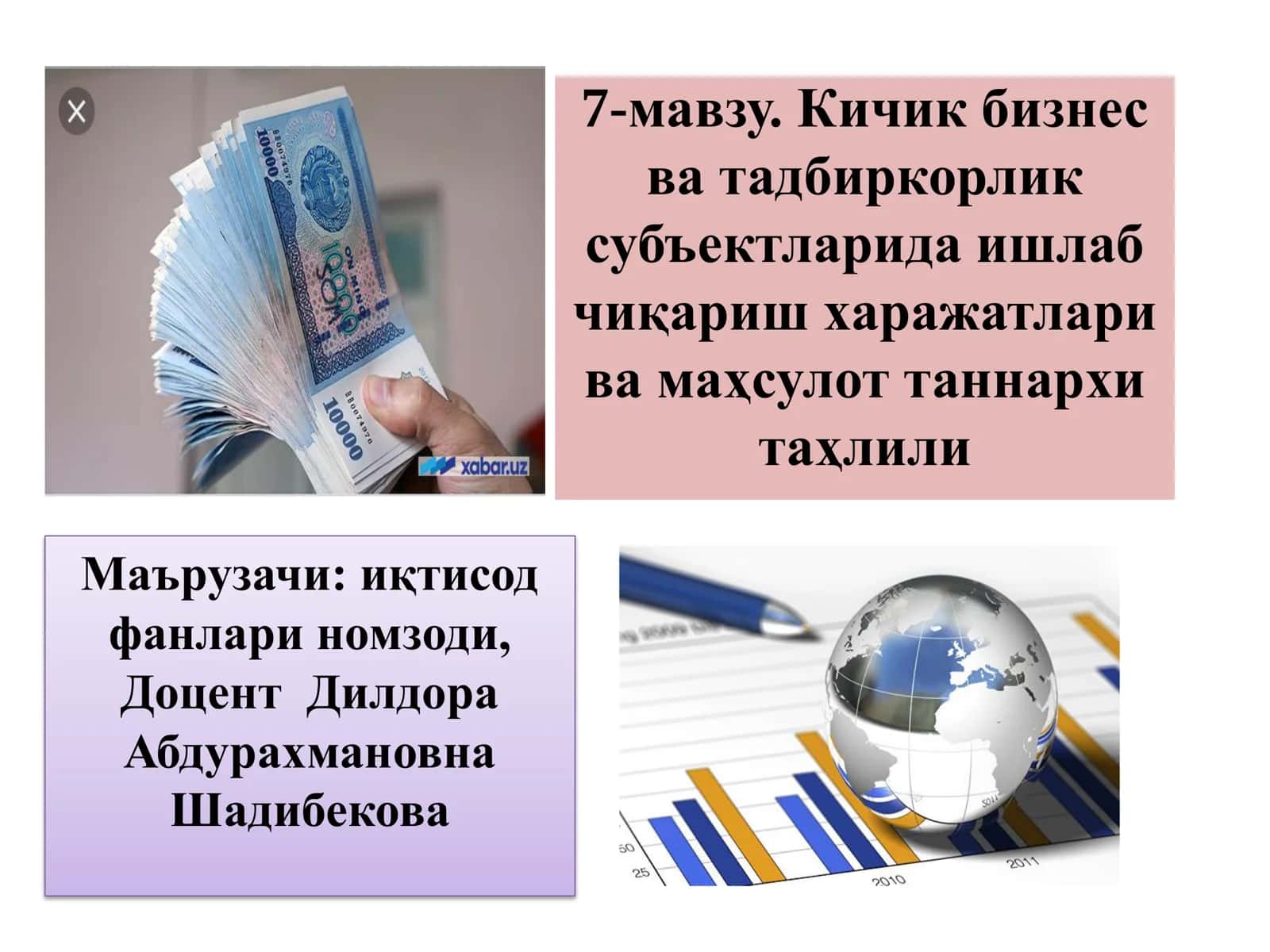 Кичик бизнес ва тадбиркорлик субъектларида ишлаб чиқариш харажатлари ва маҳсулот таннархи таҳлили 1