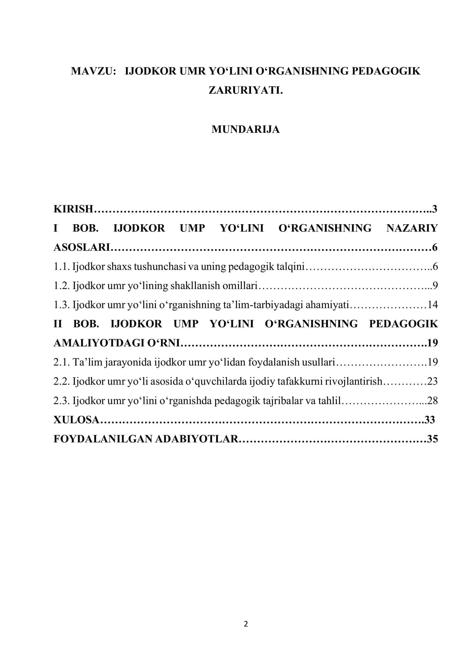IJODKOR UMR YO‘LINI O‘RGANISHNING PEDAGOGIK ZARURIYATI 1